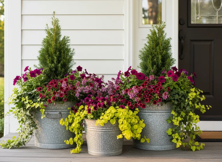 Front Porch Wash Tub Planters: Flower Pairings for All-Season Color