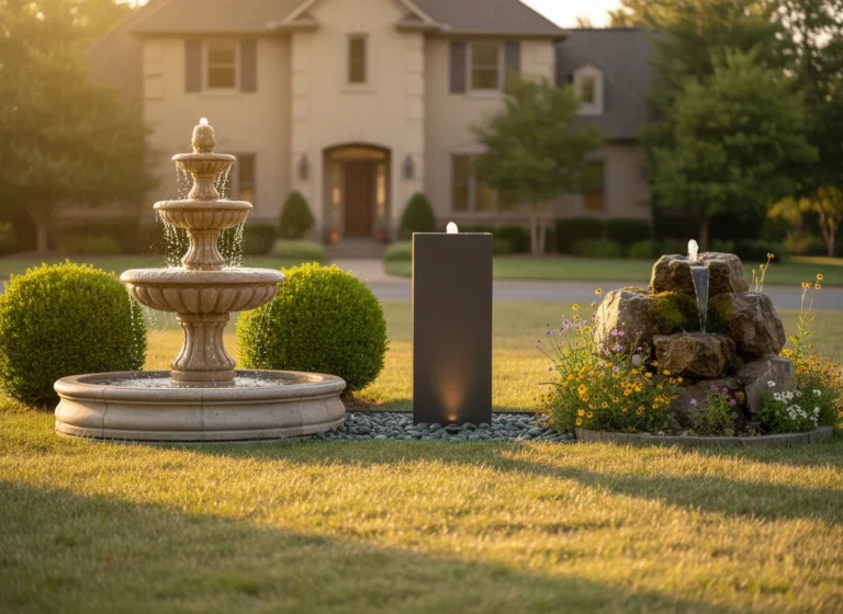 Front Yard Water Fountain Ideas to Match Every Garden Style