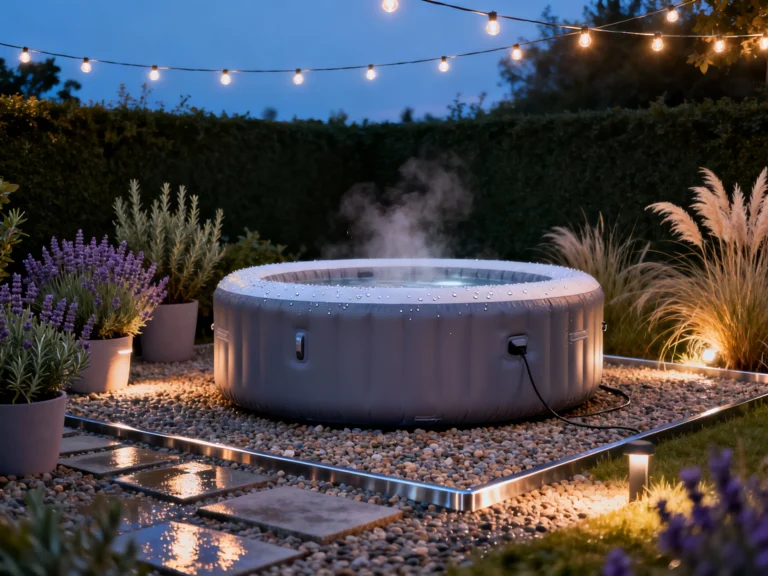 Inflatable Hot Tub Landscaping Ideas: Low-Maintenance Plants & Spa Lighting