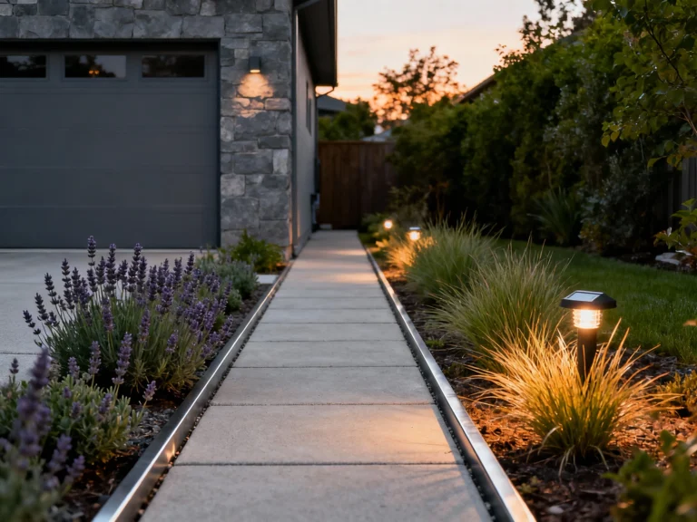 Narrow Side of Garage Landscaping Ideas: Pavers, Edging & Low-Maintenance Plants