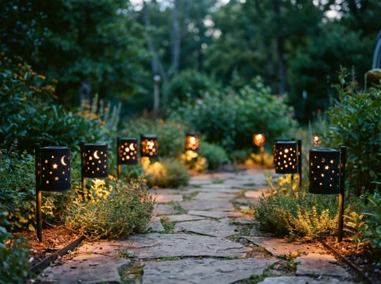 Tin Can Lanterns & Solar Light Stakes: Simple Garden Lighting DIY