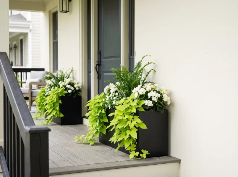 Shade-Loving Sweet Potato Vine Planter Ideas for North-Facing Porches