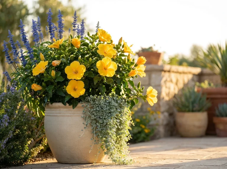 Hibiscus Companion Plants for Containers: Full Sun Color Combos