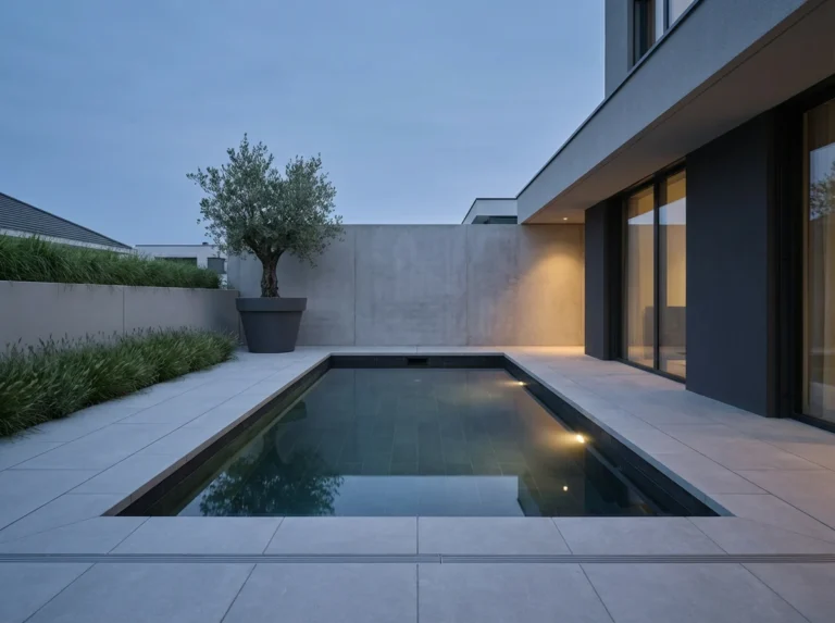 Minimalist Small Garden Pool Designs: Modern Tiles, Clean Lines and Plants