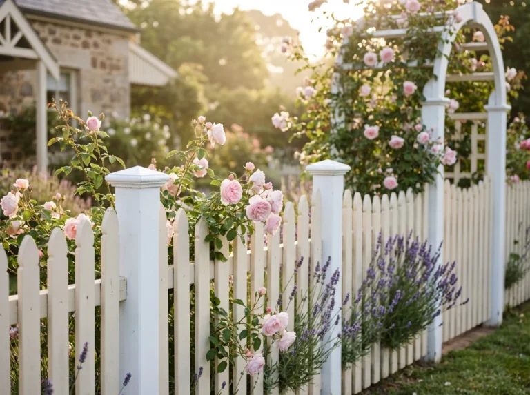 White Garden Fence Colour Ideas for Cottage Garden Charm