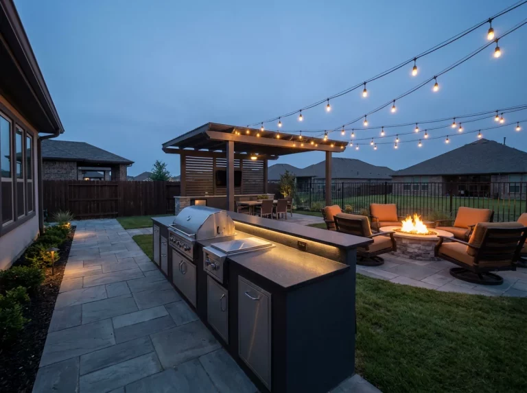 Big Backyard Entertaining Ideas: Fire Pits, Outdoor Kitchens & Lighting