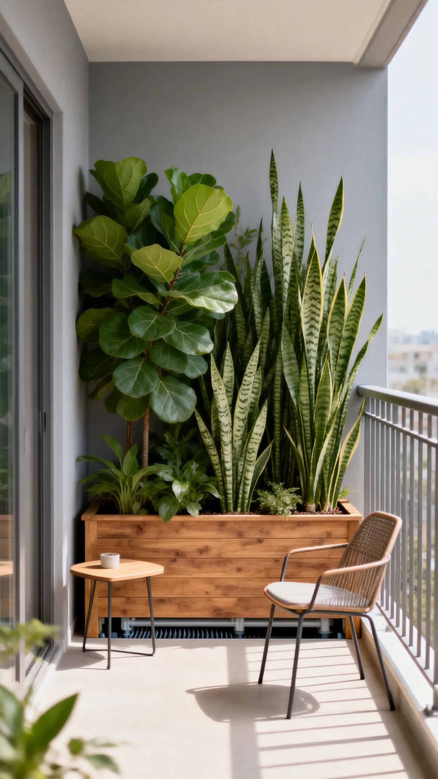 Use Tall Planters To Build A Green Backdrop