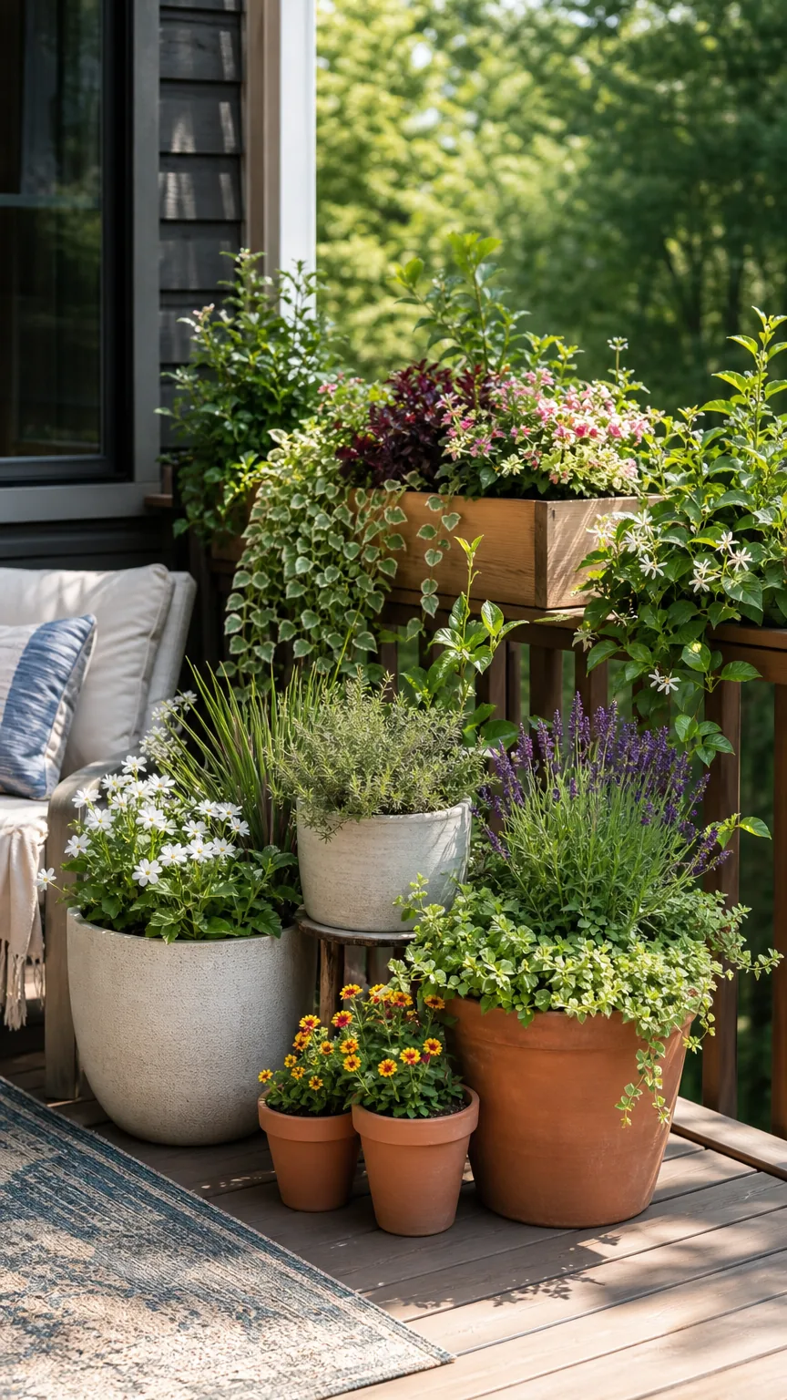 Group Containers to Make the Deck Feel Lush