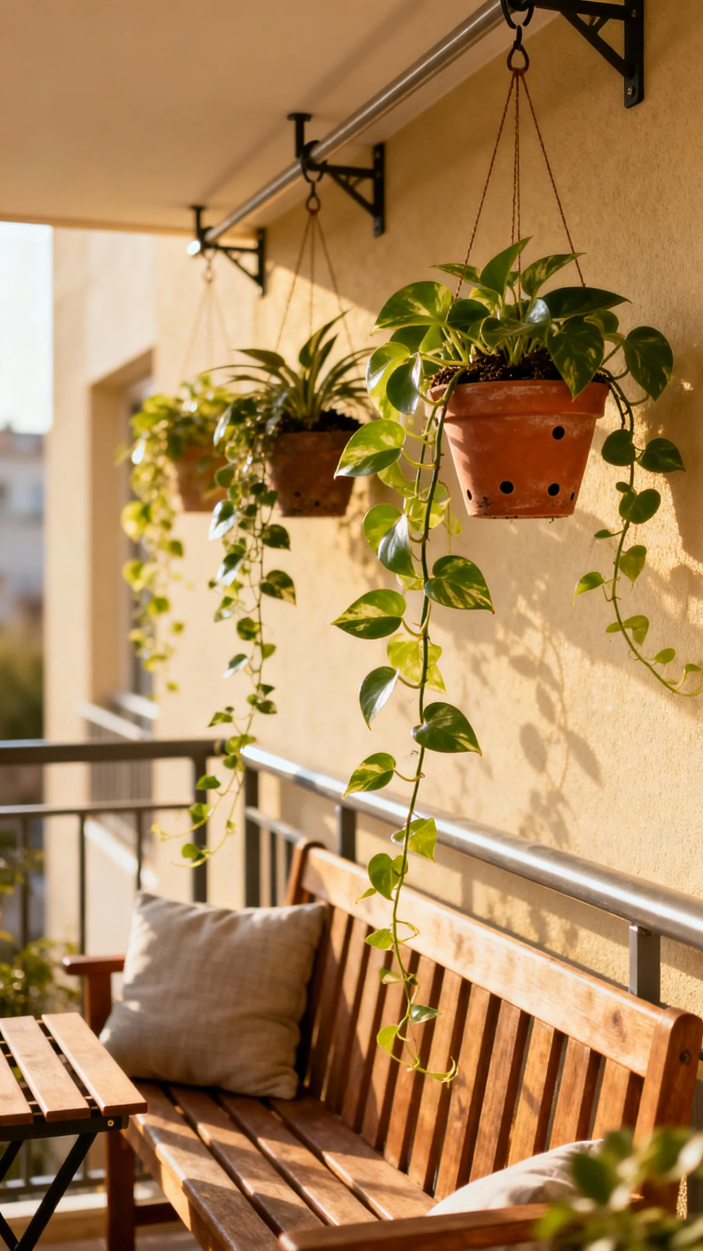 Hang Trailing Plants Above The Seating Area