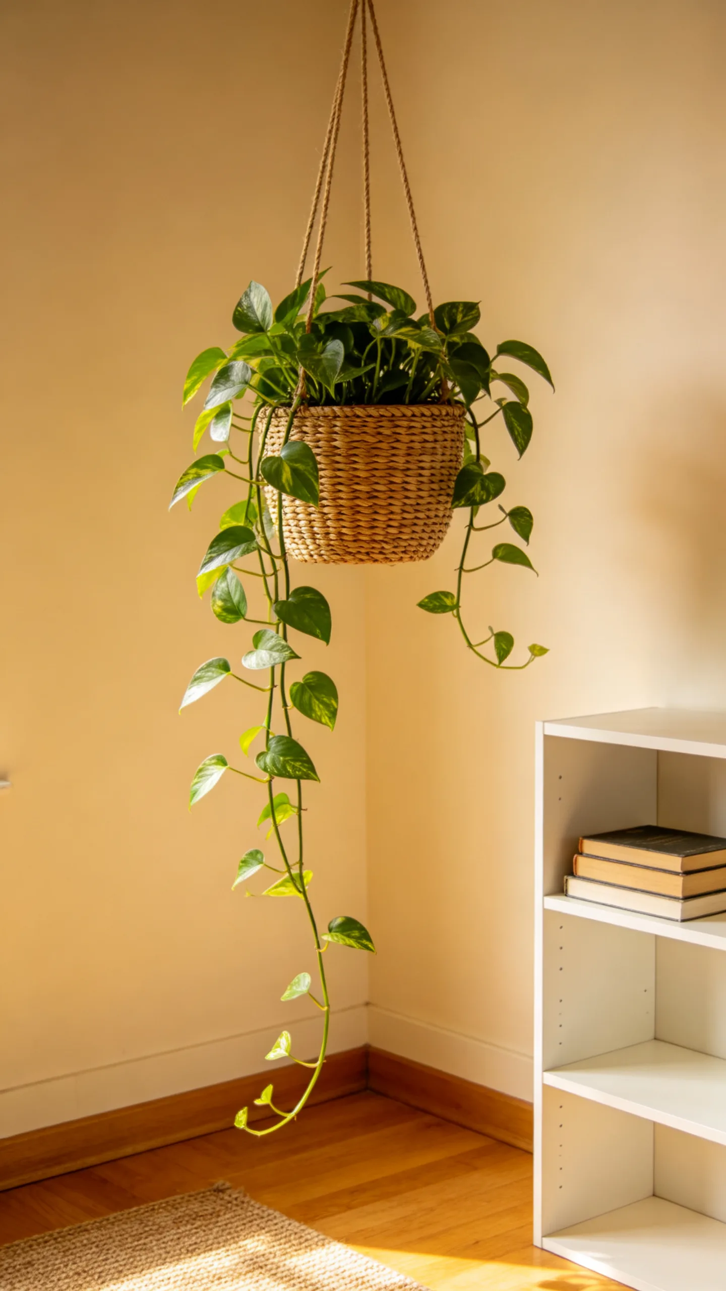 Hanging Planter Over an Empty Corner