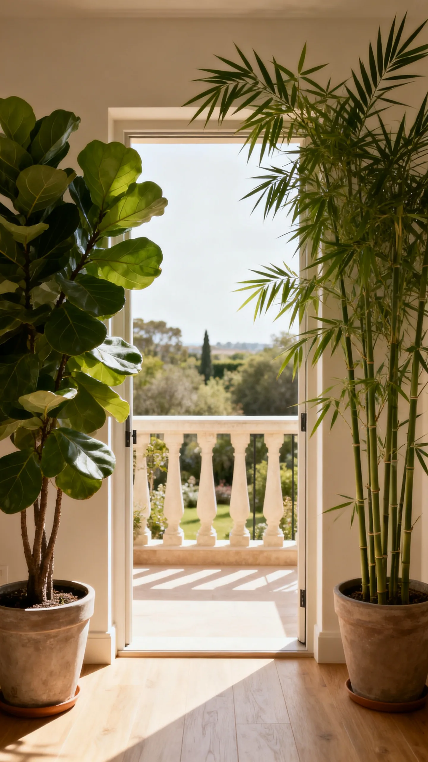 Frame The View With Two Tall Plants