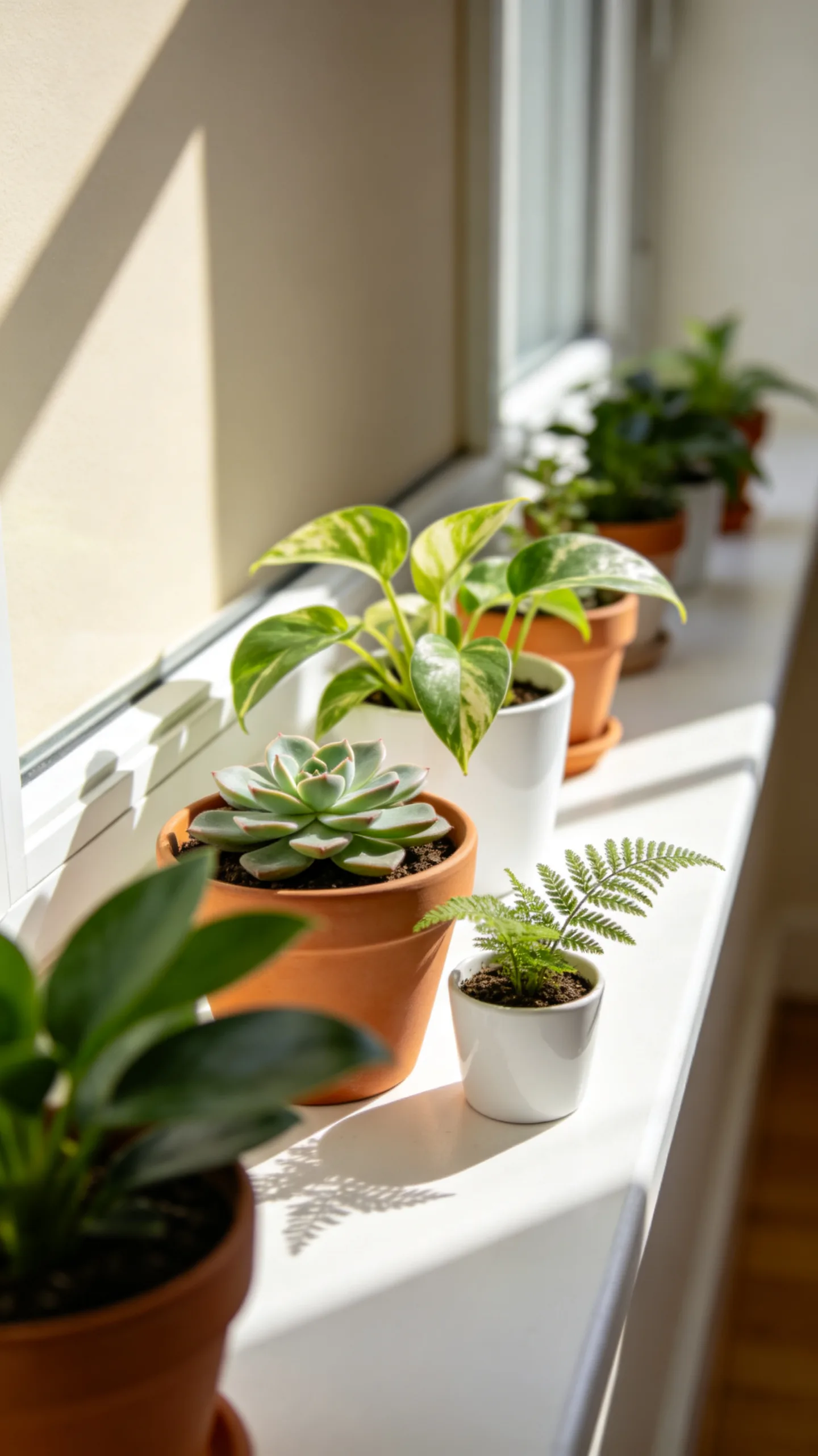 Windowsill Plant Row