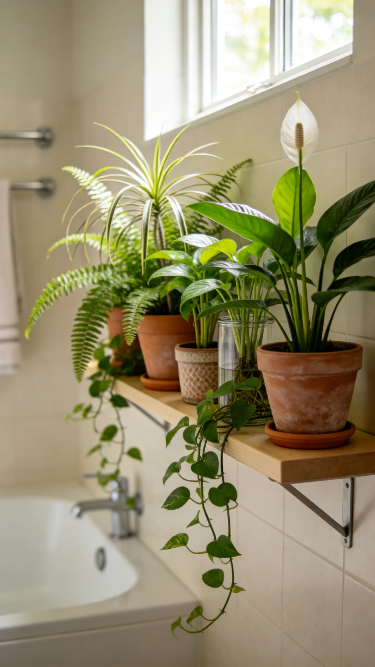 Bathroom Plant Shelf