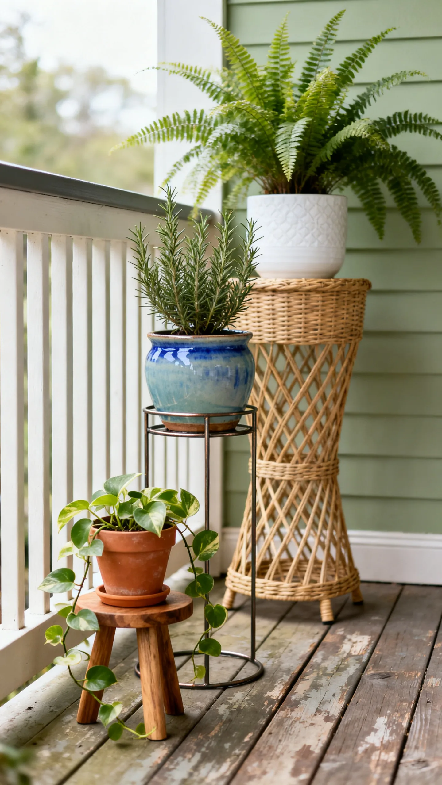 Use Plant Stands At Three Heights