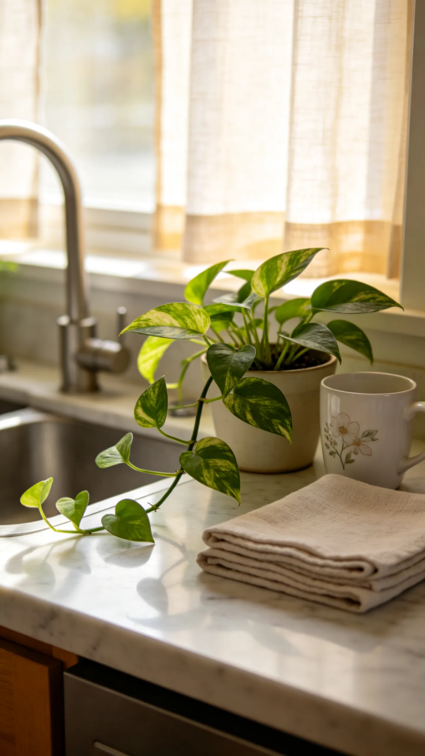 Kitchen Counter Greenery