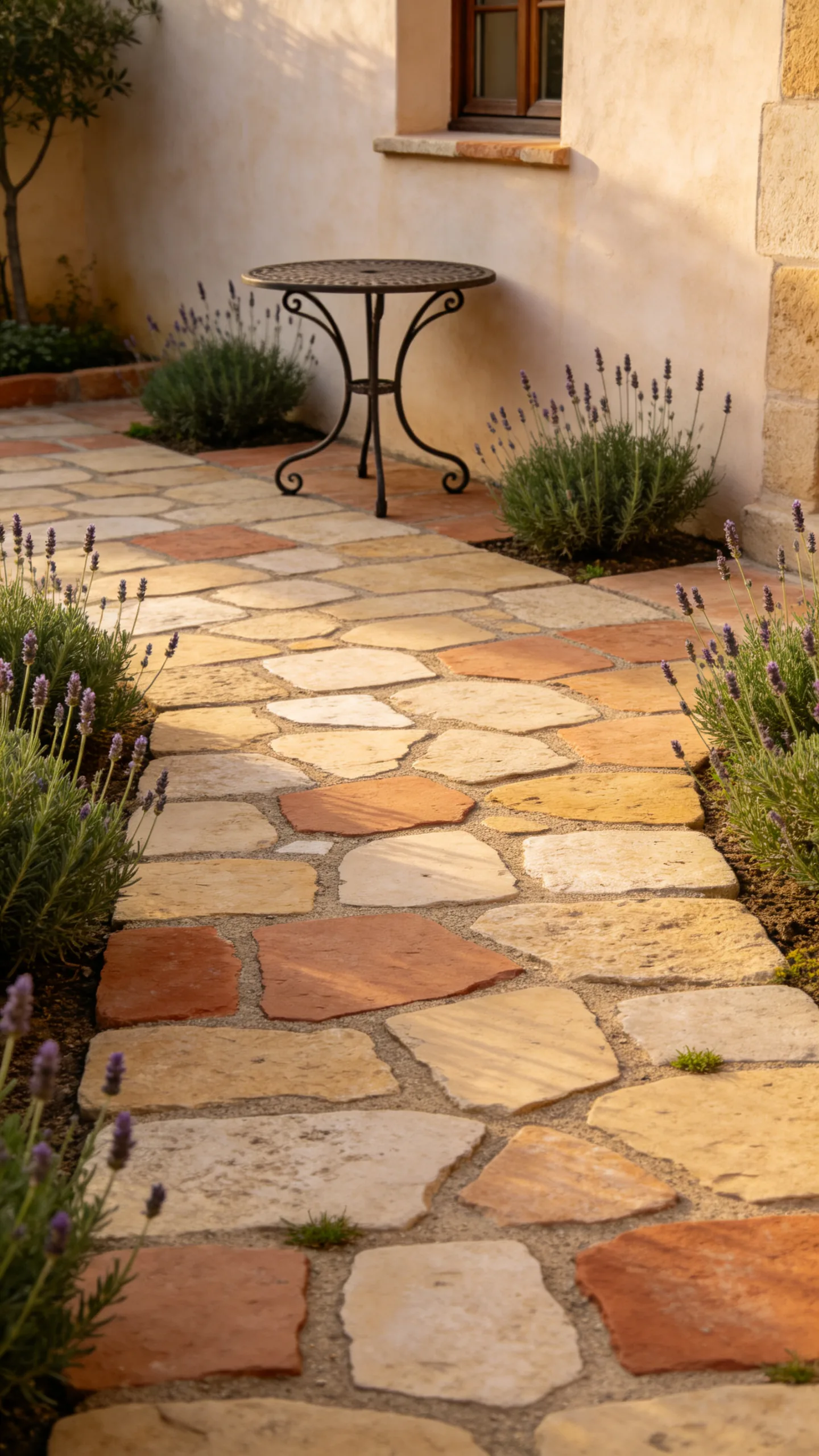 1. Build a Warm Flagstone Courtyard