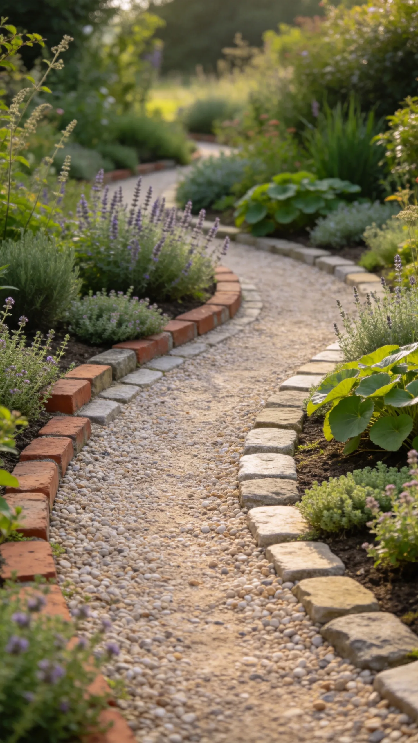 1. Lay a Winding Pea Gravel Garden Path