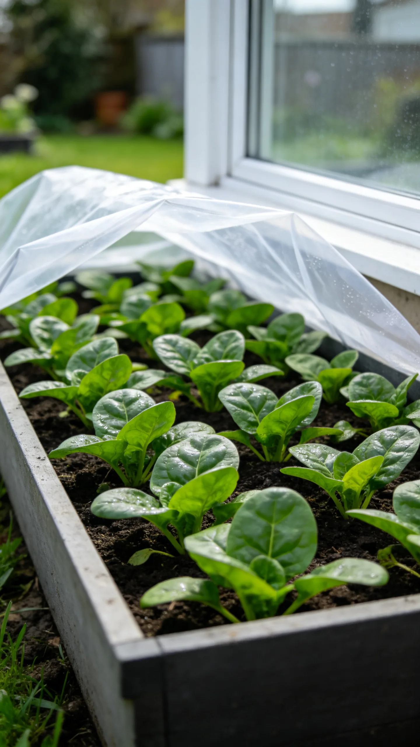 2. Baby Spinach in Window Boxes