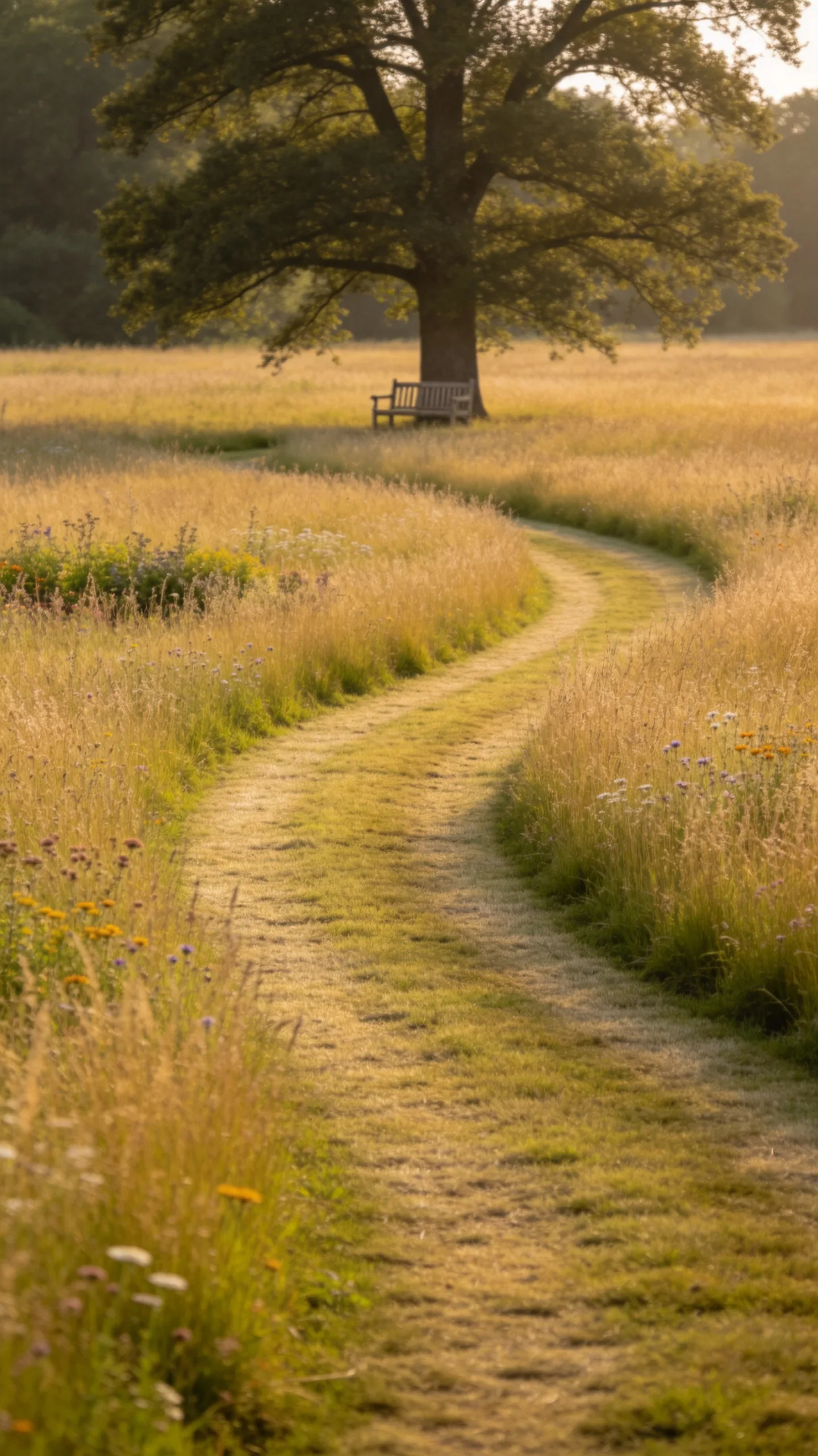 2. Cut a Curving Mown Path Through Tall Grass
