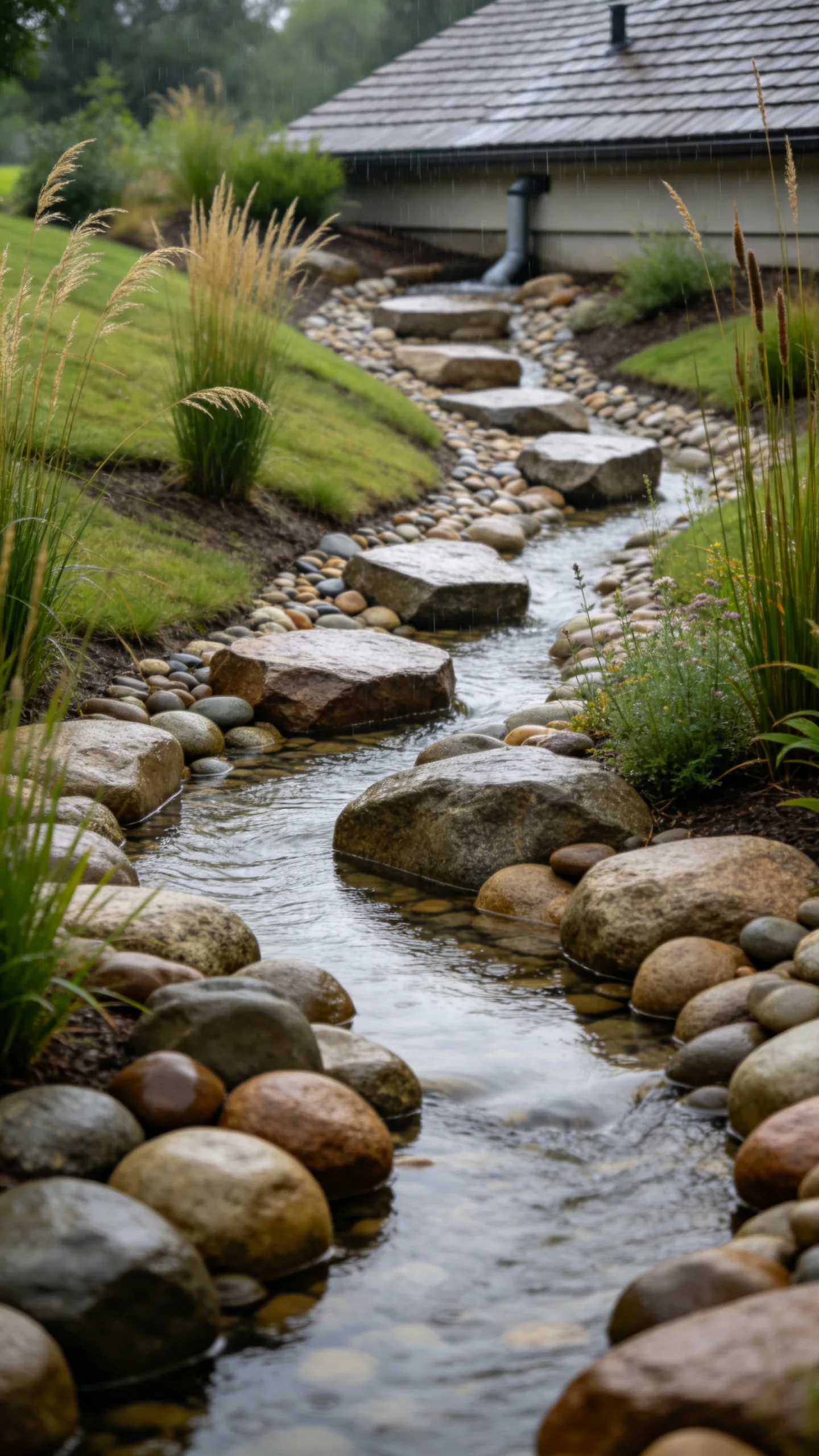 3. Dry Creek Bed for Stormwater Control