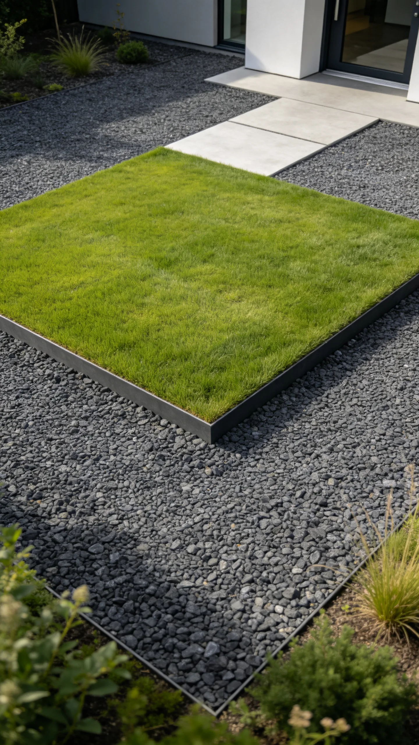 3. Create a Floating Lawn With a Gravel Border