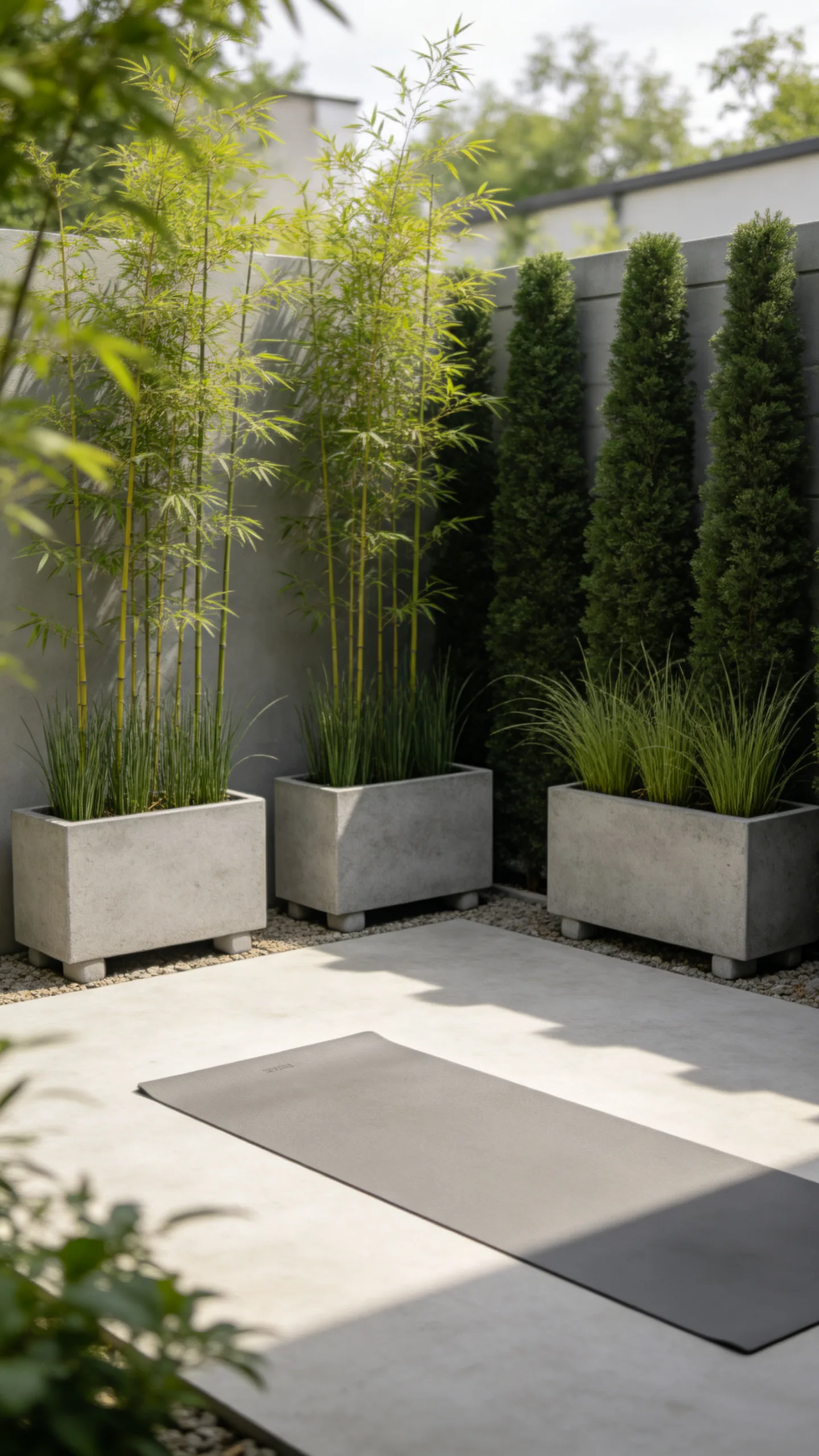 3. Use Tall Planters as a Movable Privacy Wall