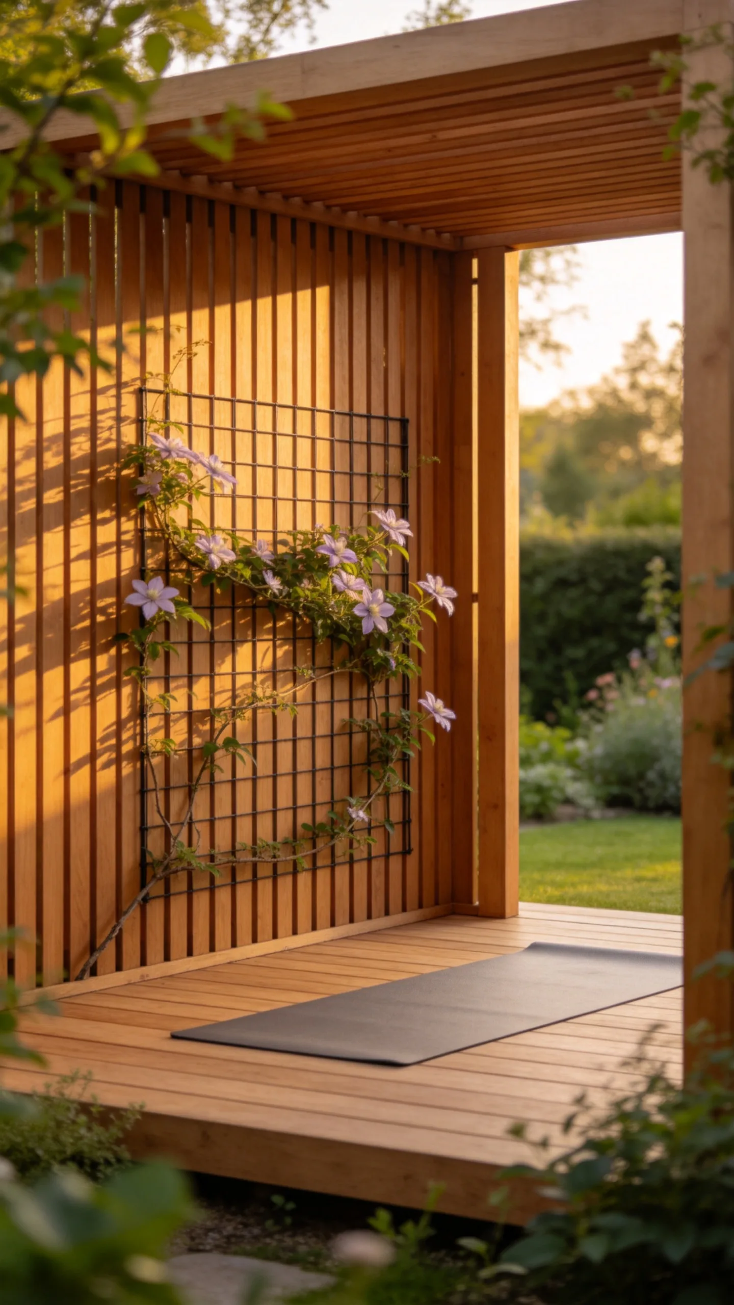 4. Create a Cedar Screen with Climbing Vines