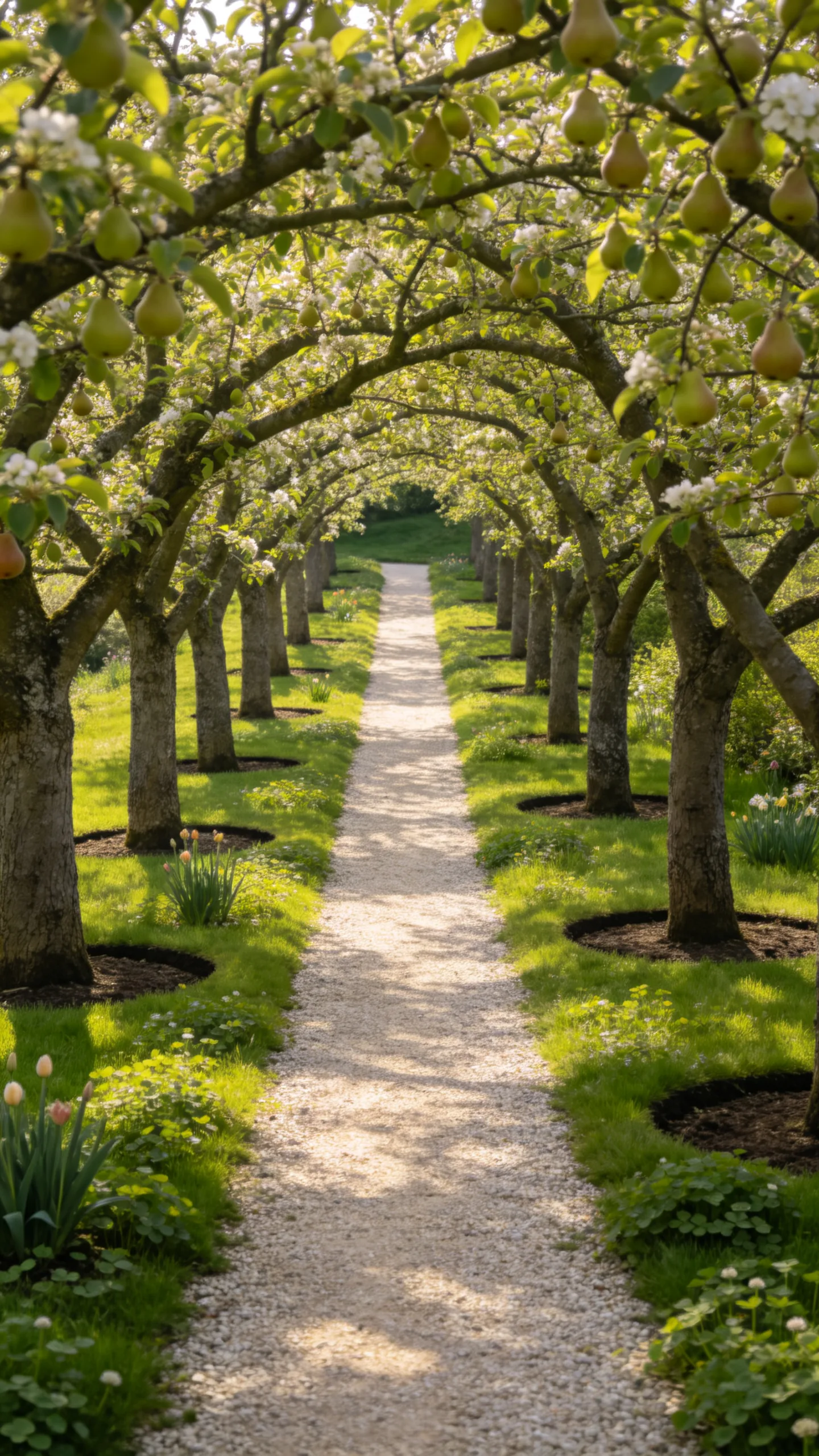 4. Build a Gravel Walk Beneath an Orchard