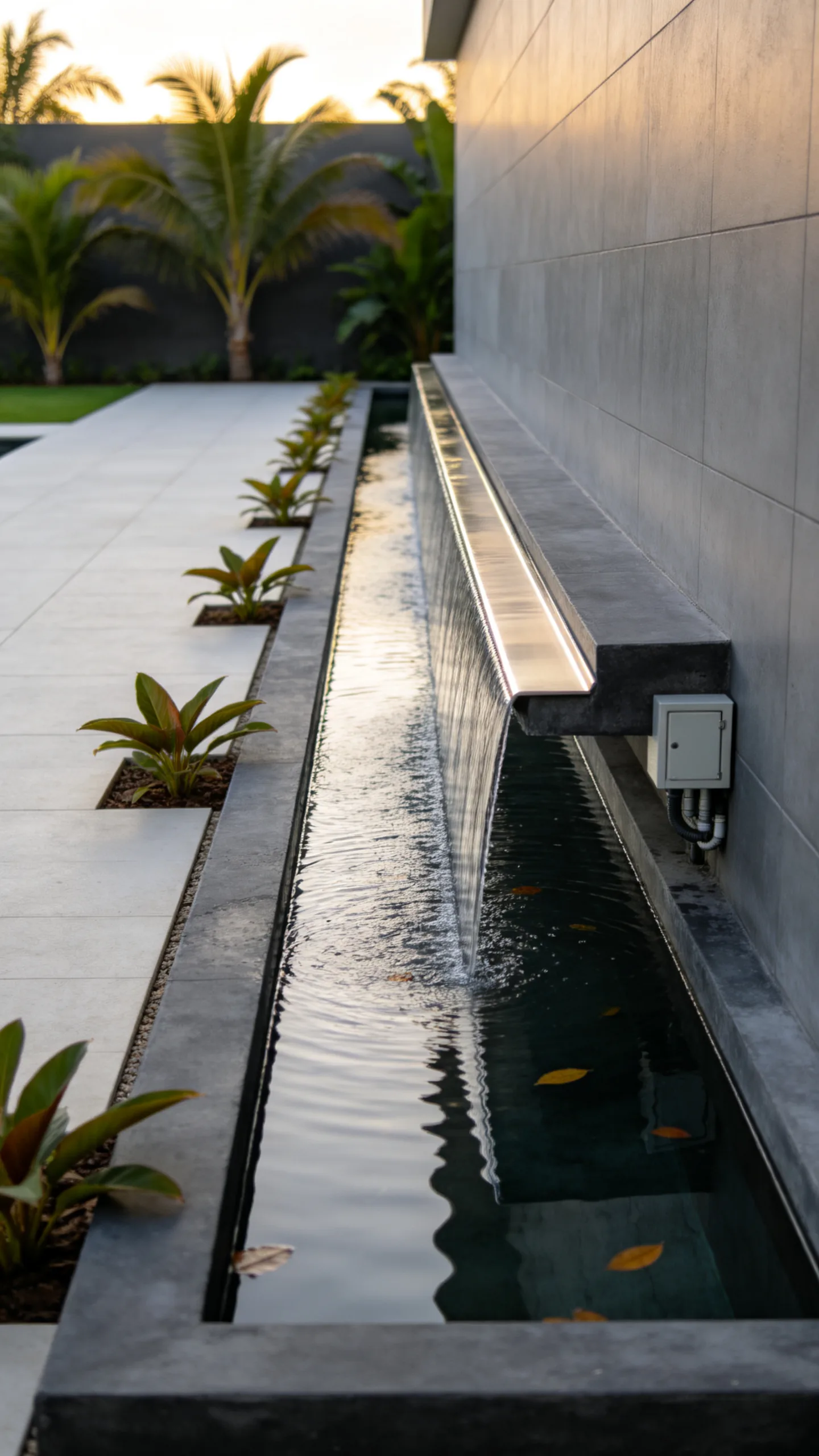 4. Install a Narrow Linear Water Feature