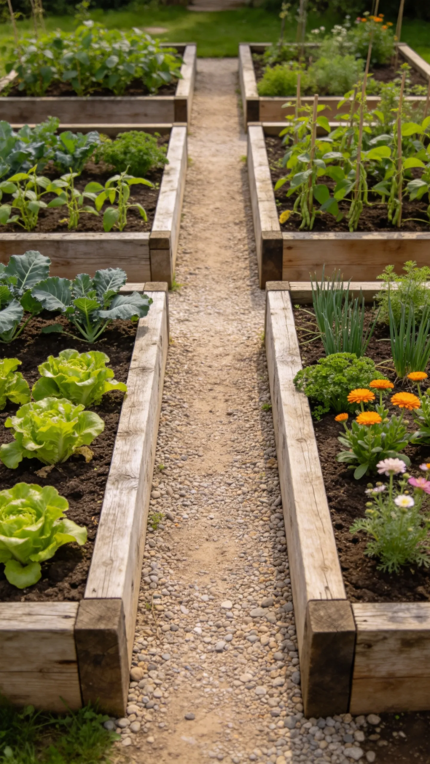 4. Build Raised Beds From Reclaimed Timber