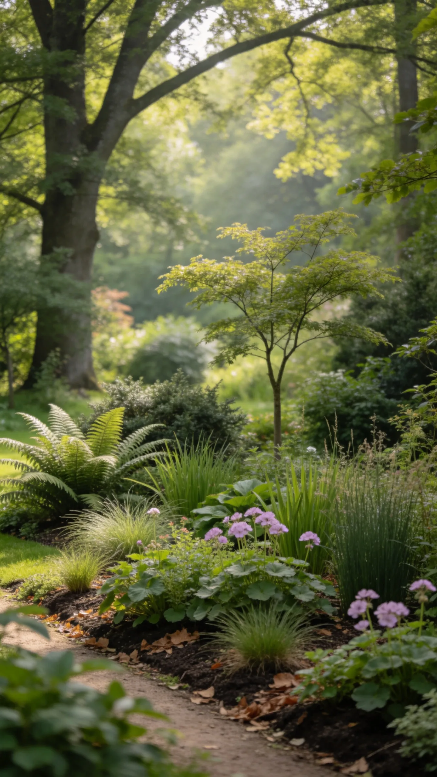 5. Create a Woodland Edge With Layered Planting