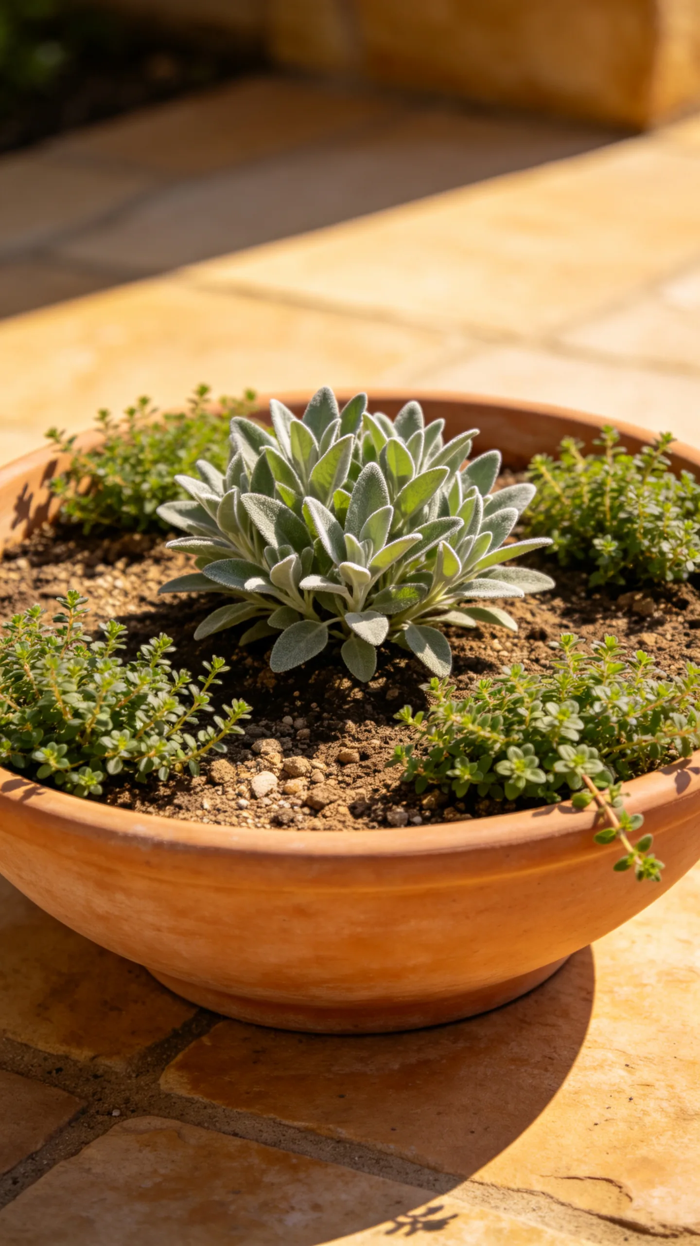 5. Sage and Thyme in a Dry Herb Bowl