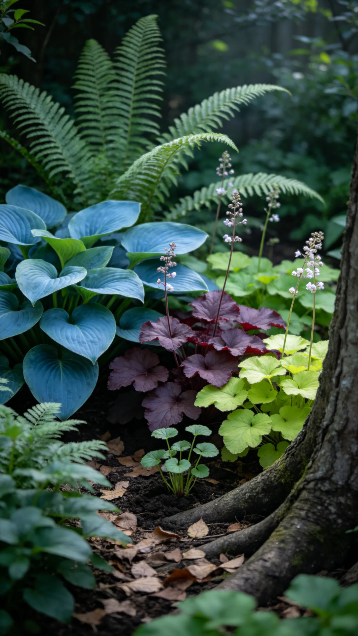 5. Fill a Shady Corner with Foliage Layers