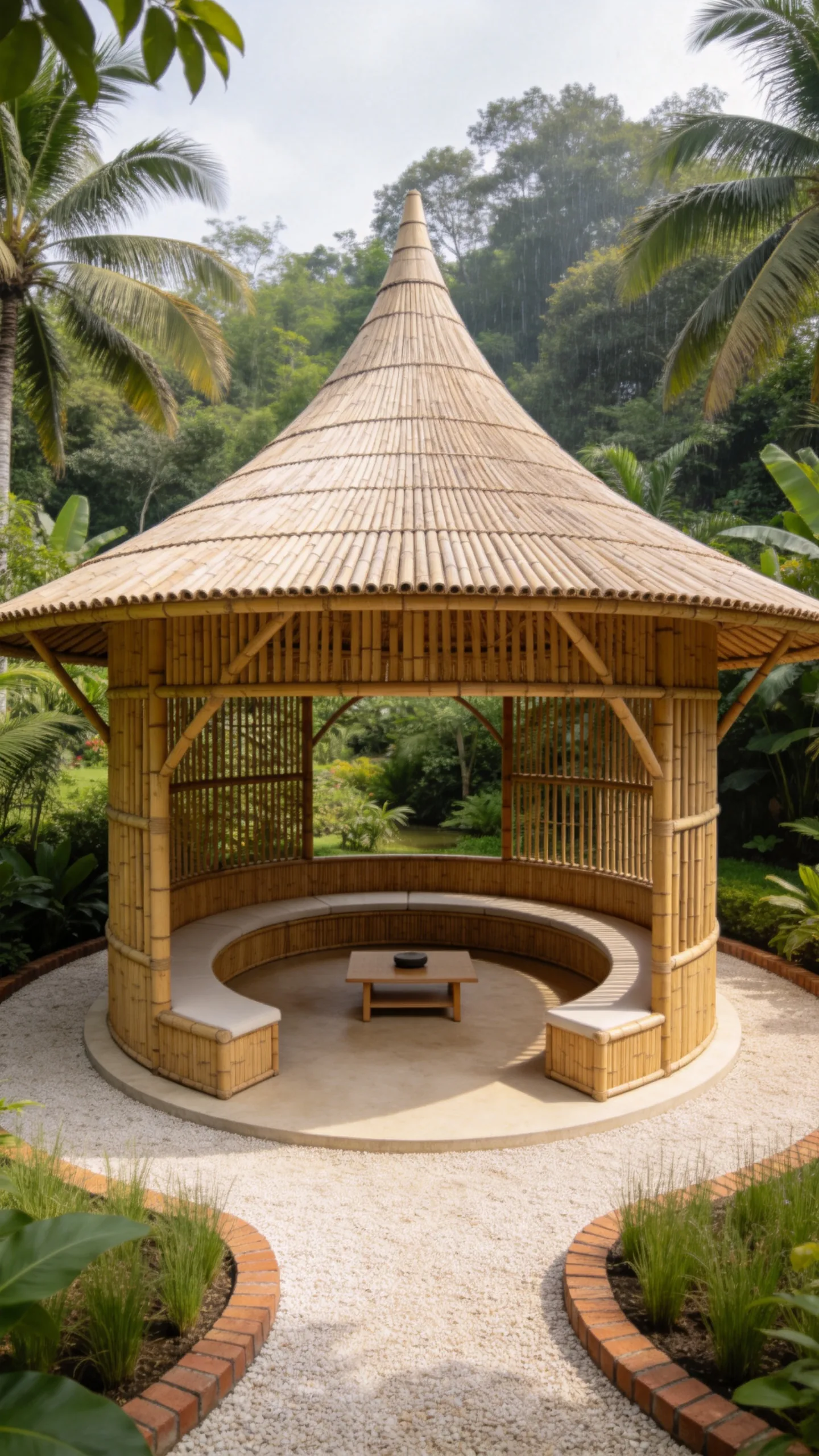 6. Circular Gazebo With a Conical Roof