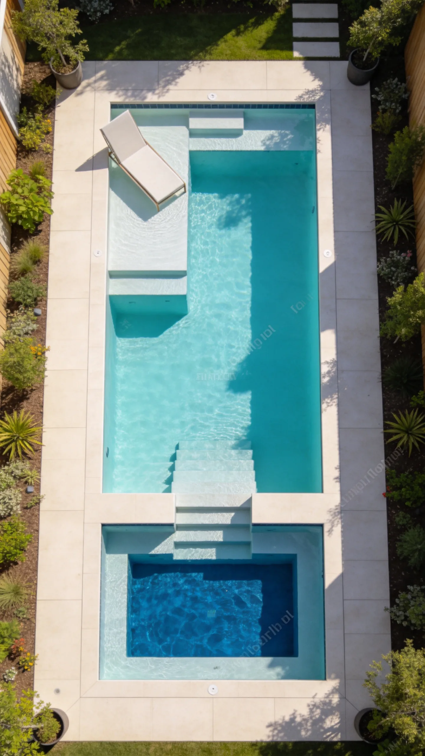 6. Cocktail Pool With a Tanning Ledge