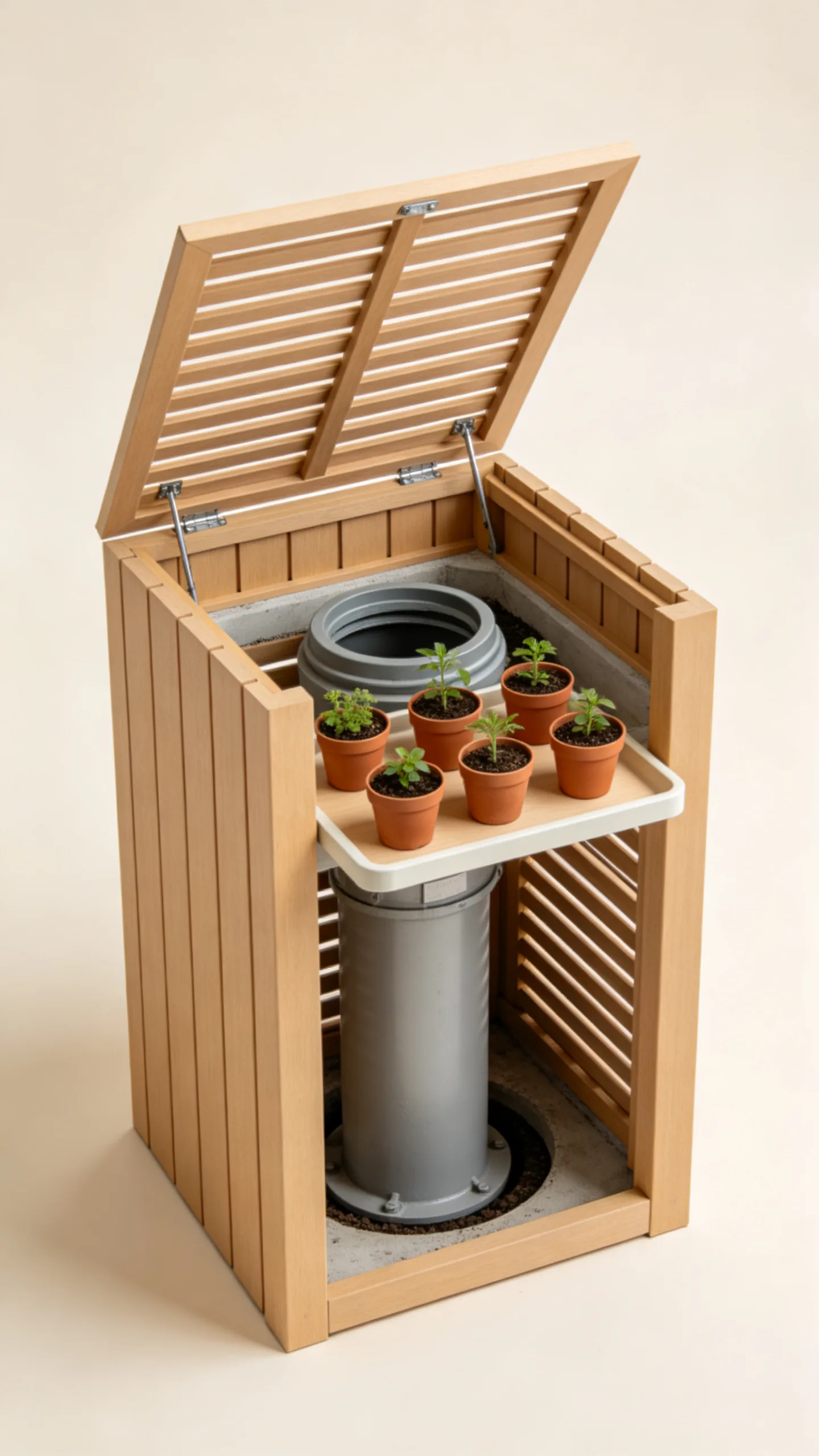 6. Hinged Decorative Planter Shell