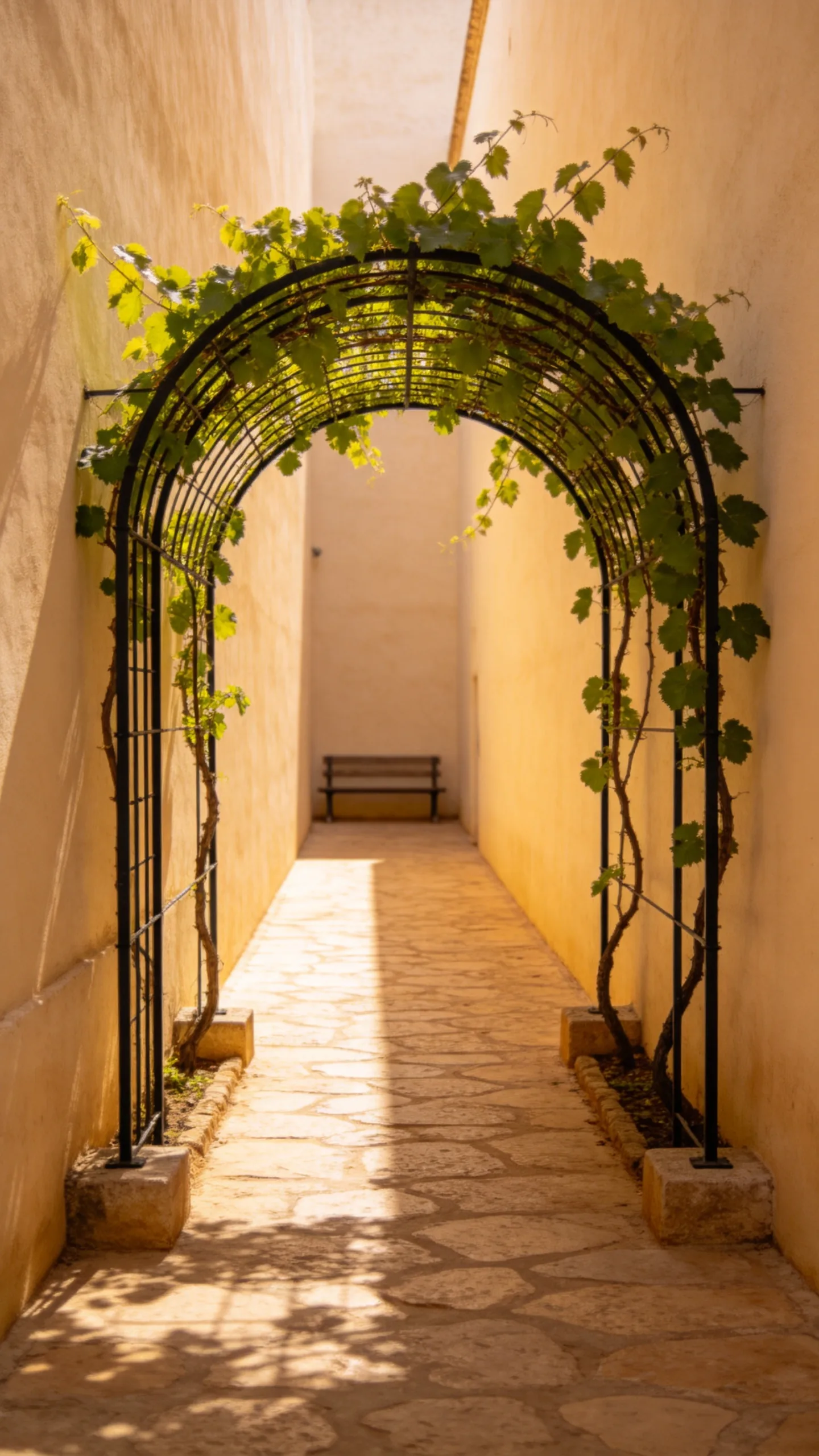 7. Use an Arched Trellis for Climbing Vines