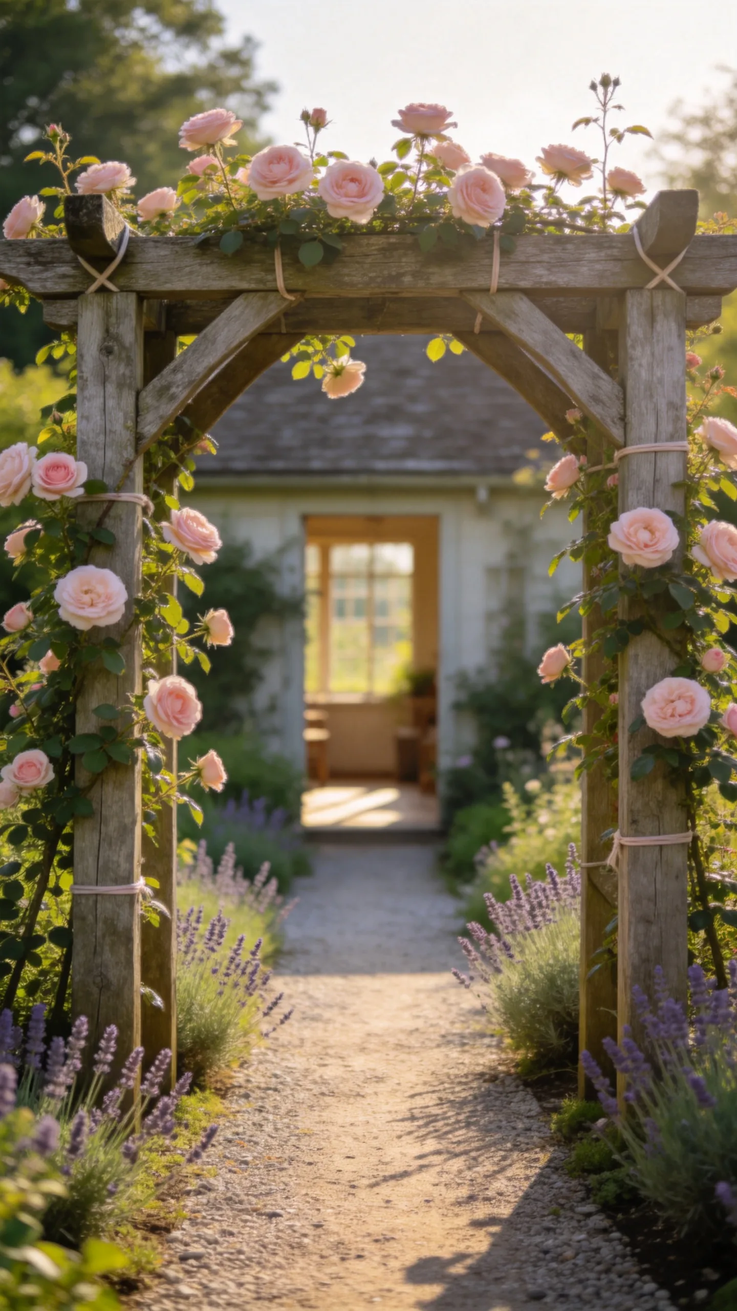 7. Train Roses Over a Timber Arch