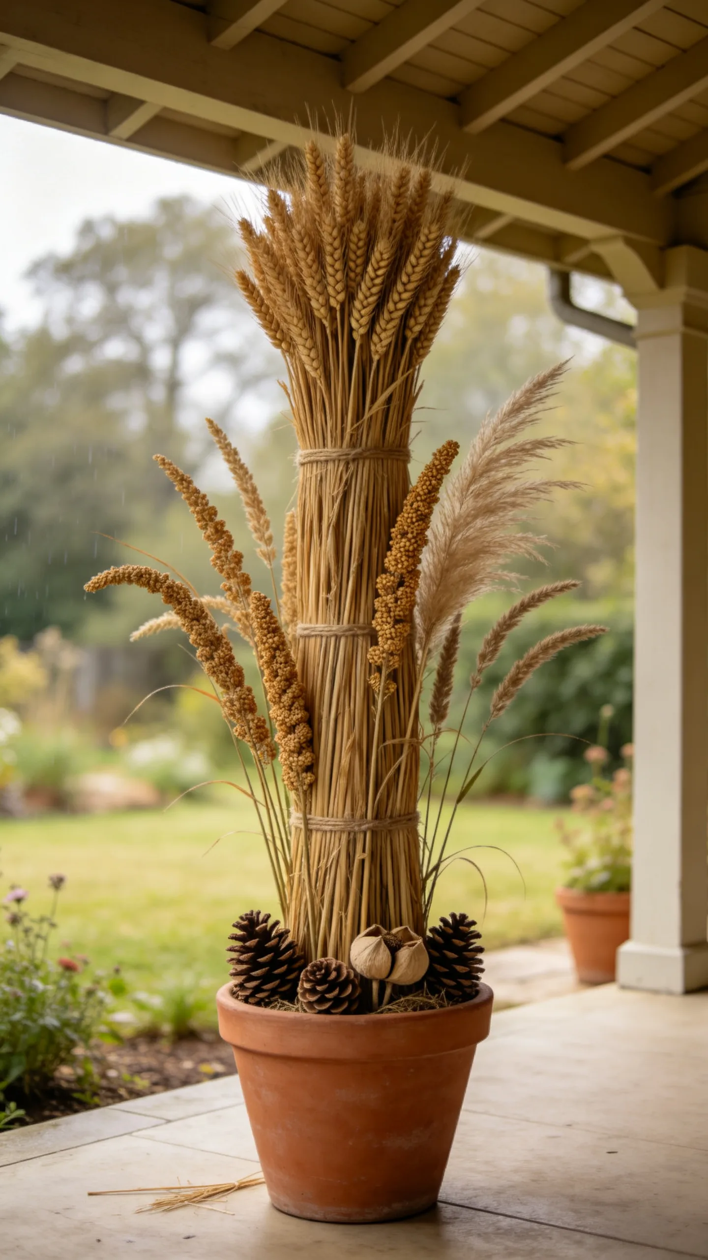7. Make a Low-Maintenance Dried Grass Display