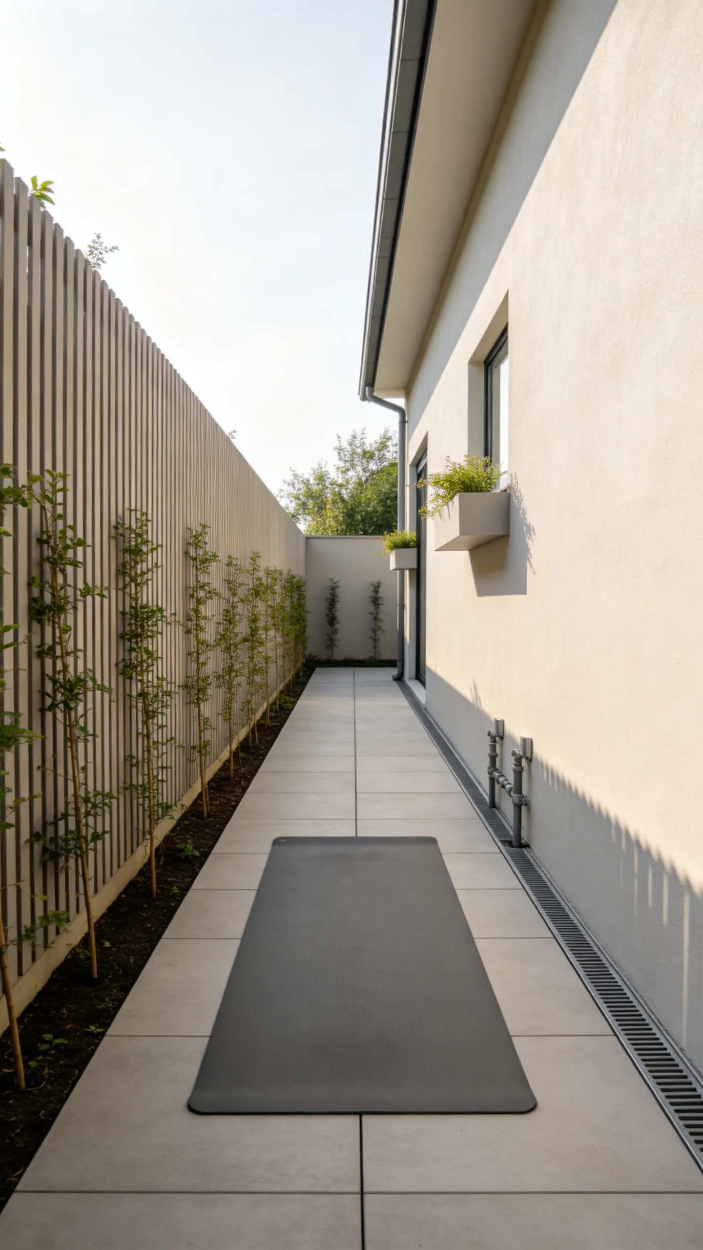 7. Design a Narrow Side-Yard Yoga Retreat