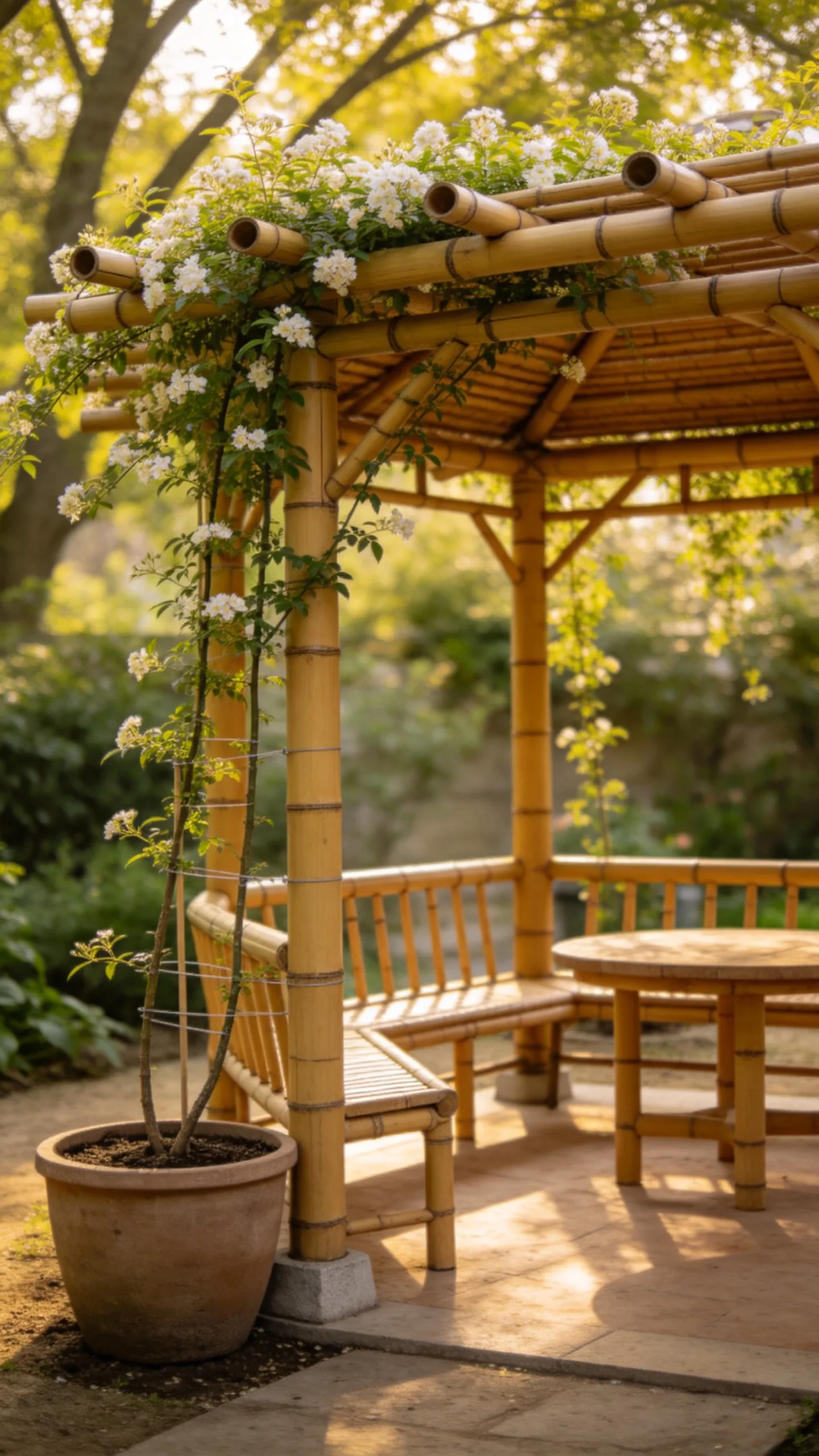 8. Gazebo With a Living Vine Canopy