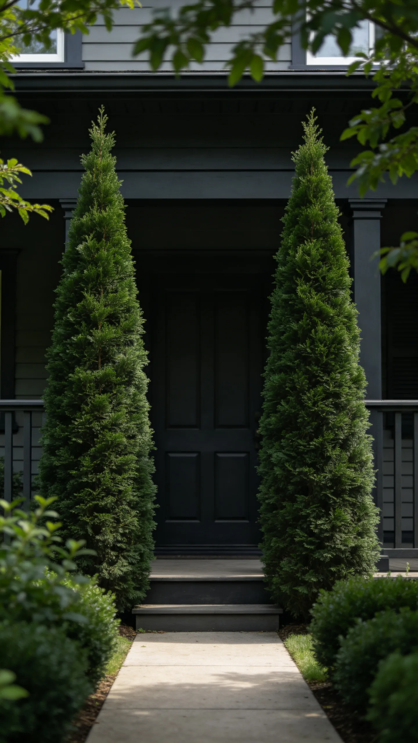 8. Narrow Yew or Holly Sentinels