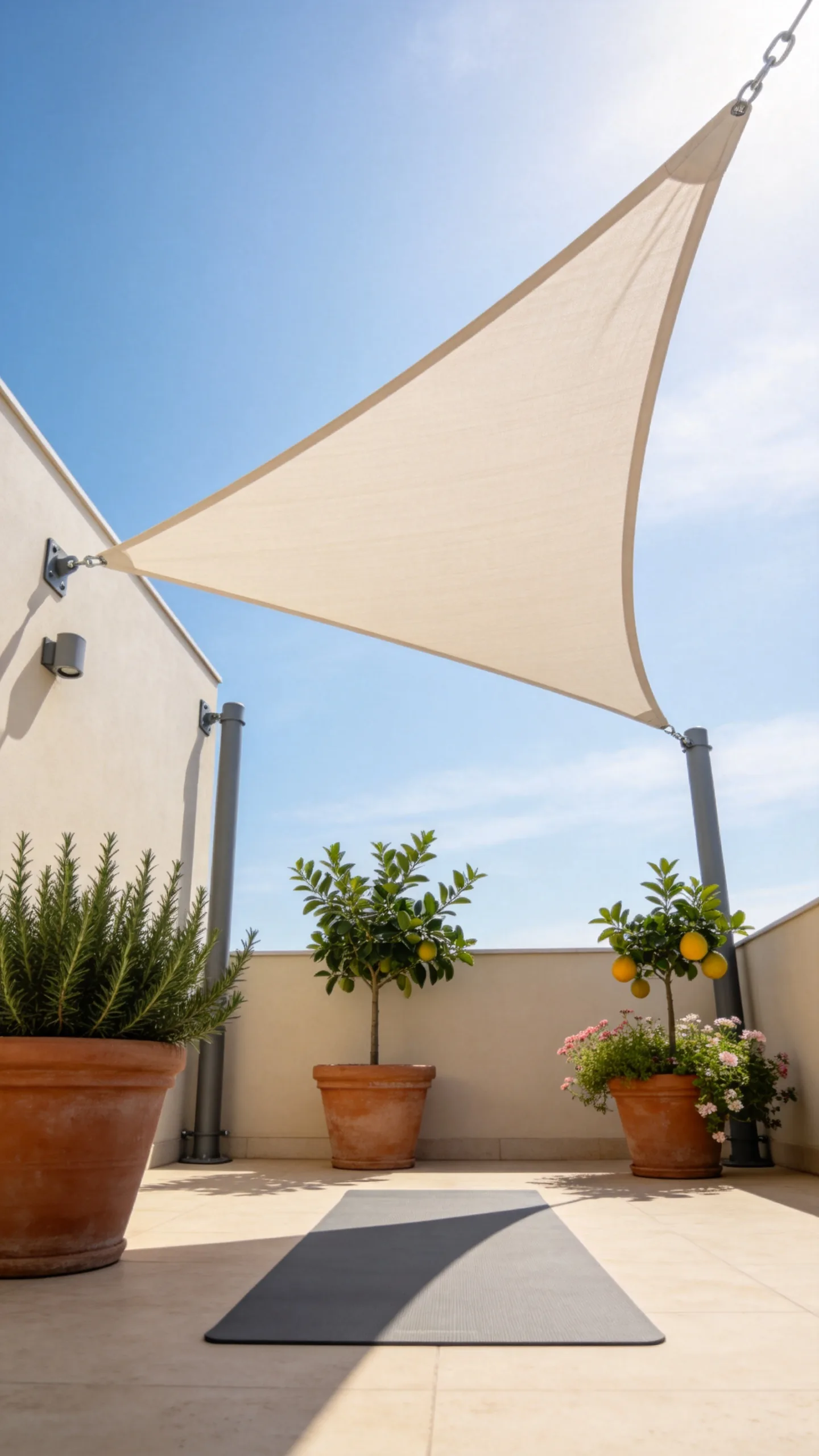 8. Shade a Patio with a Retractable Sail