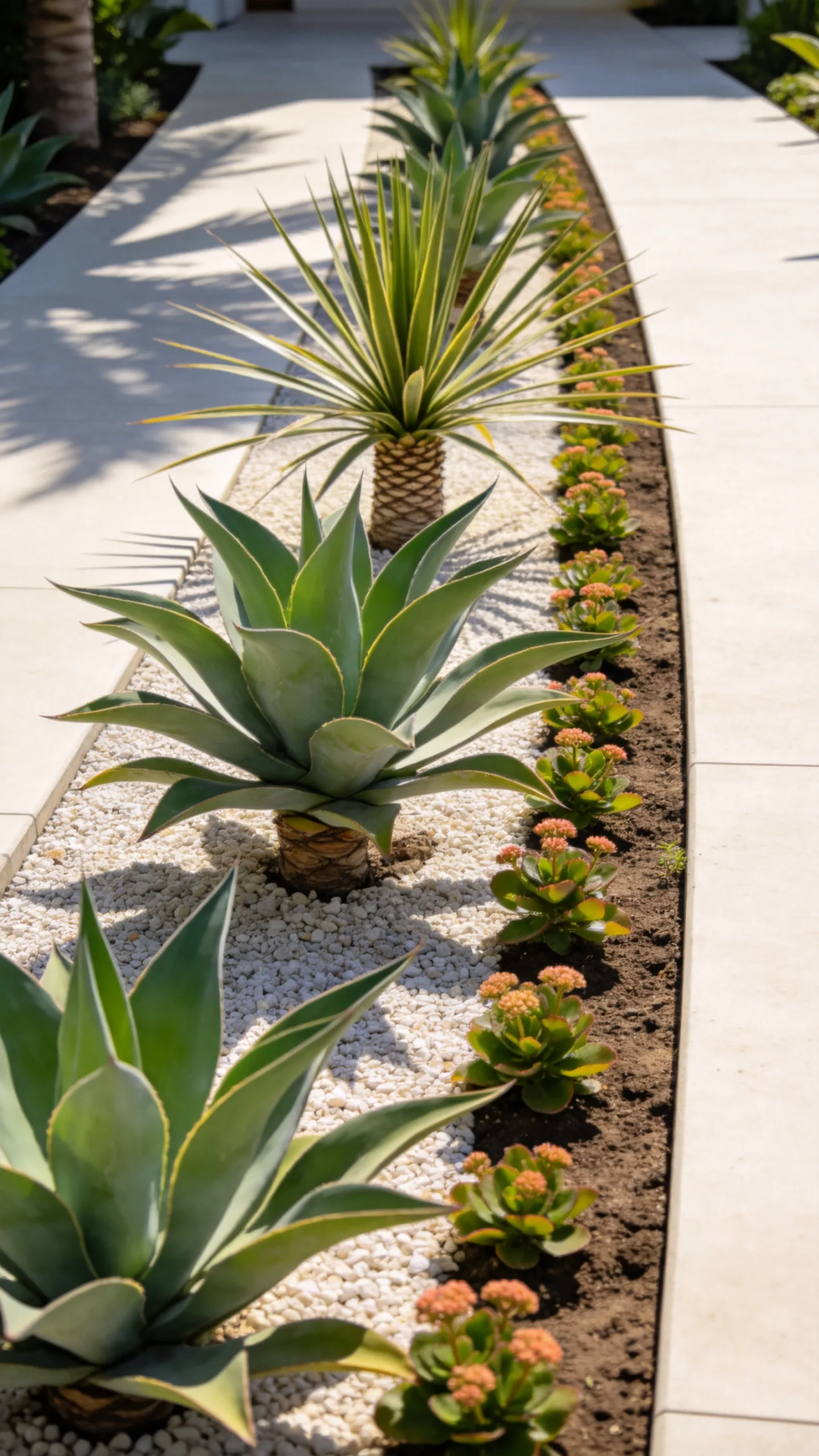 8. Plant a Sculptural Succulent Border