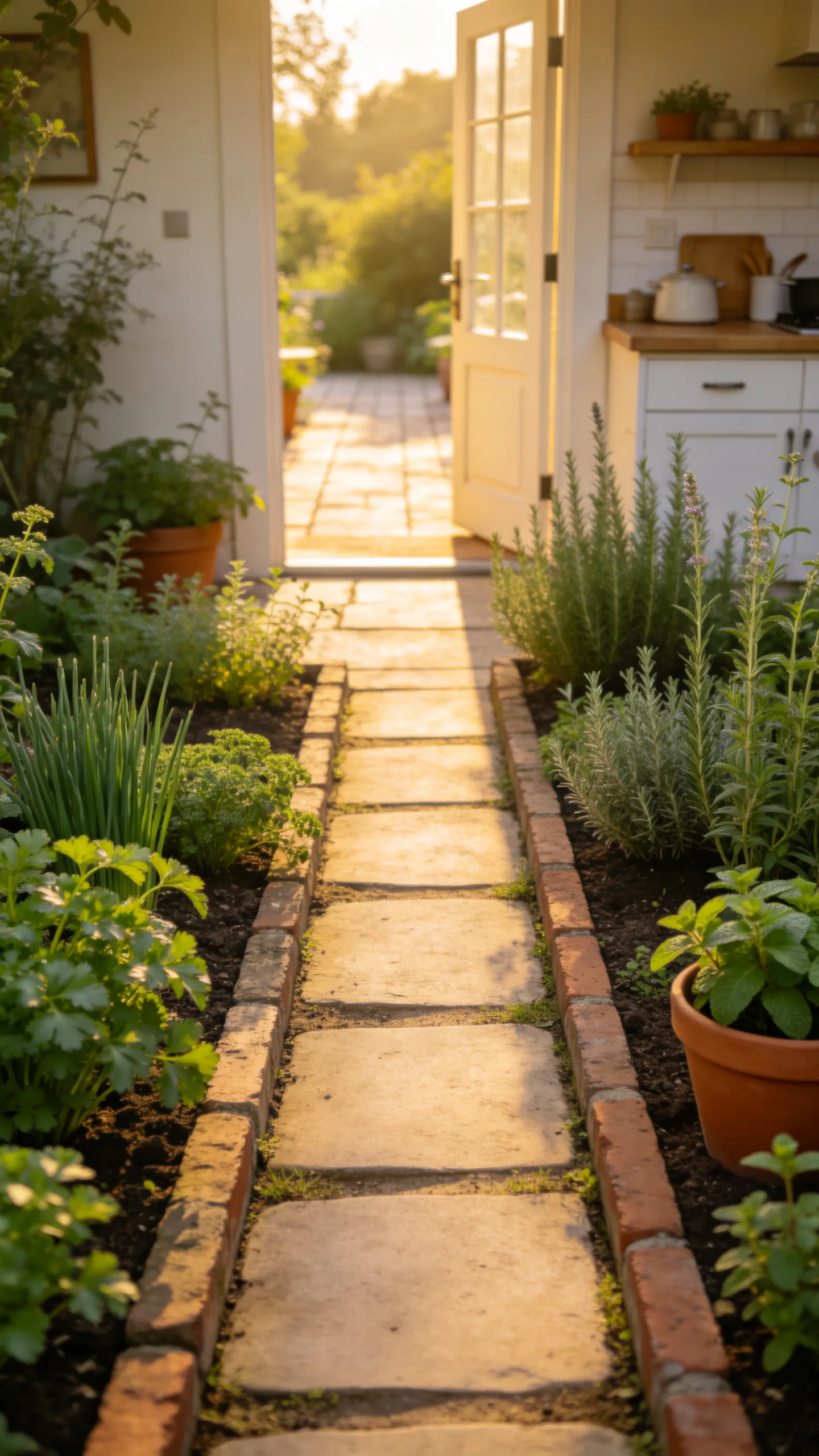 9. Kitchen Herb Path From Door to Patio