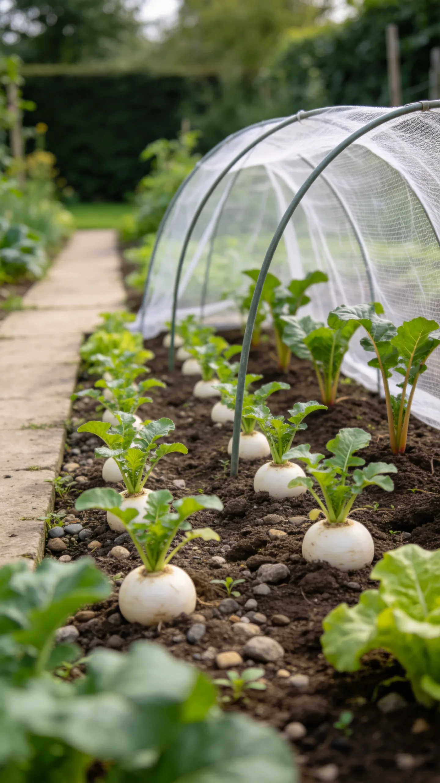 9. Salad Turnips in Short Backyard Rows