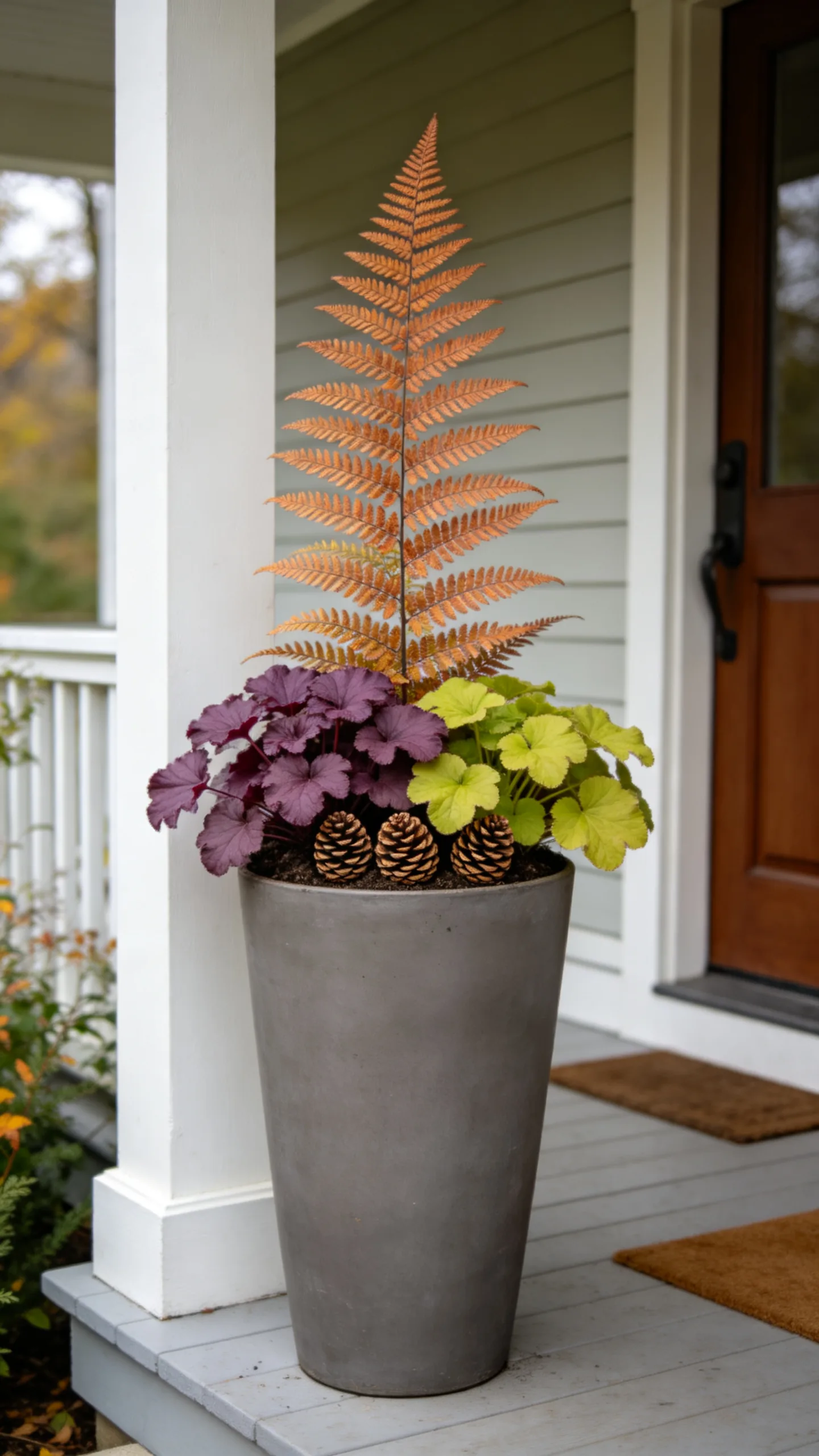 9. Plant a Shade-Friendly Fern and Heuchera Mix