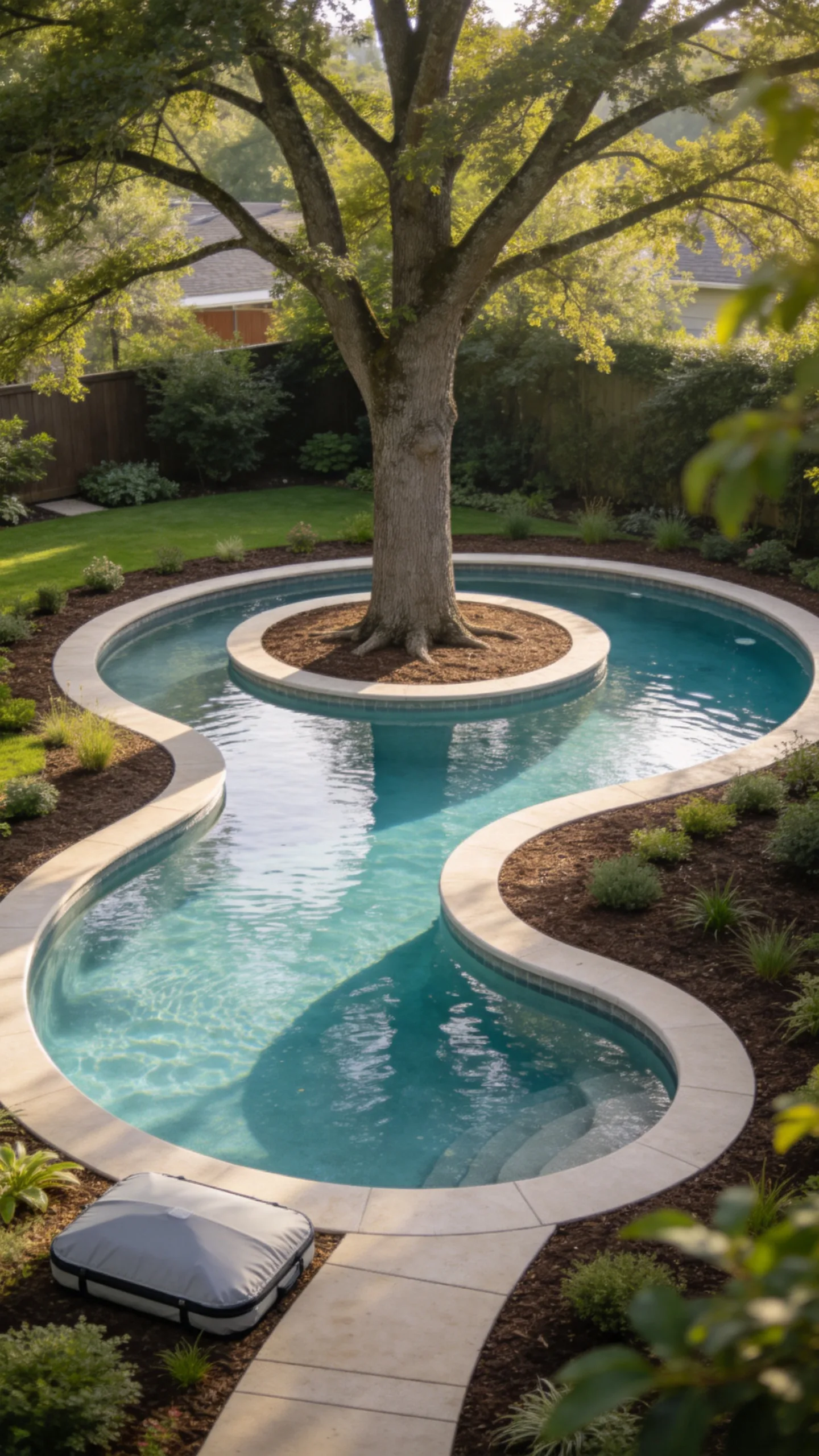 9. Small Freeform Pool Around an Existing Tree Zone