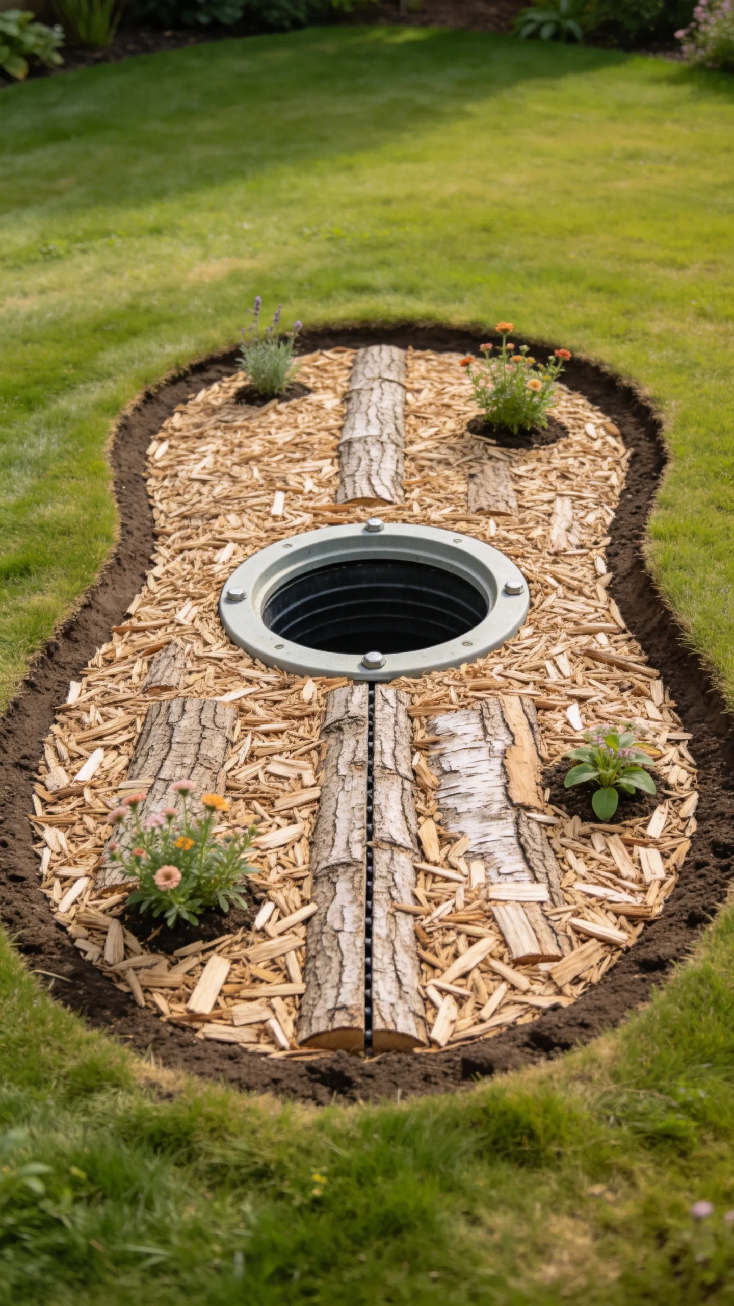 10. Mulched Island With a Clear Lid Zone
