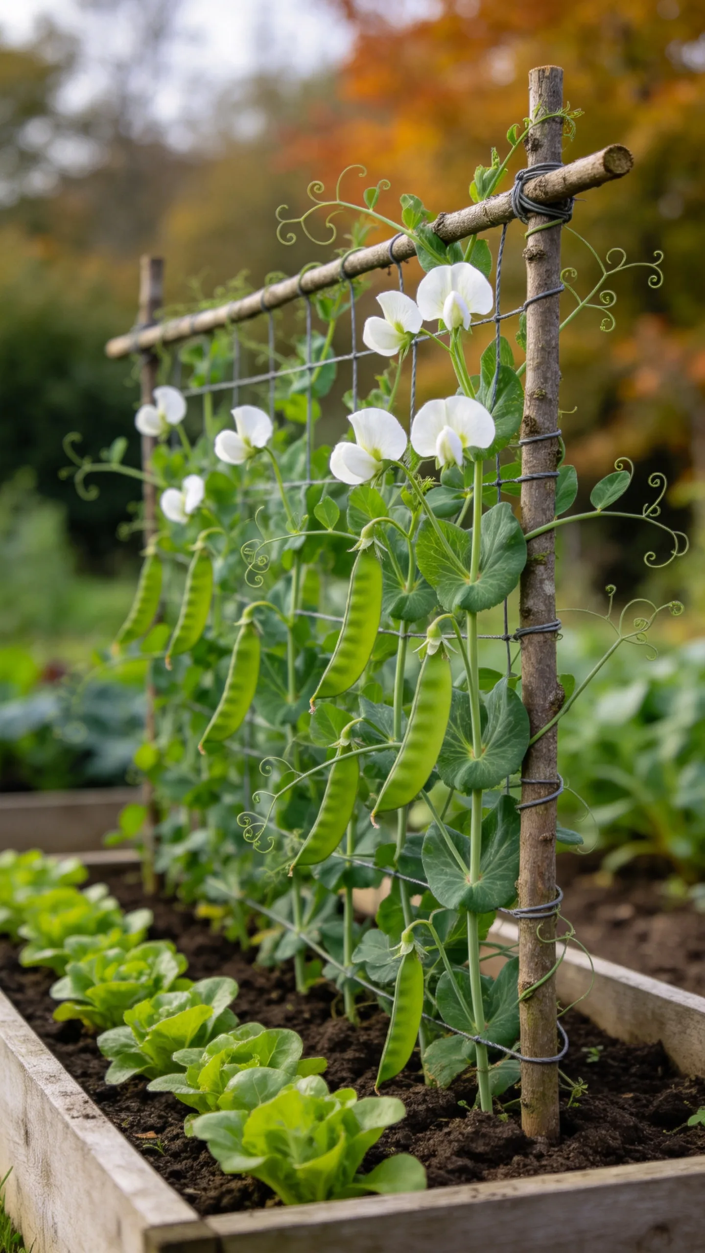 11. Trellised Fall Peas